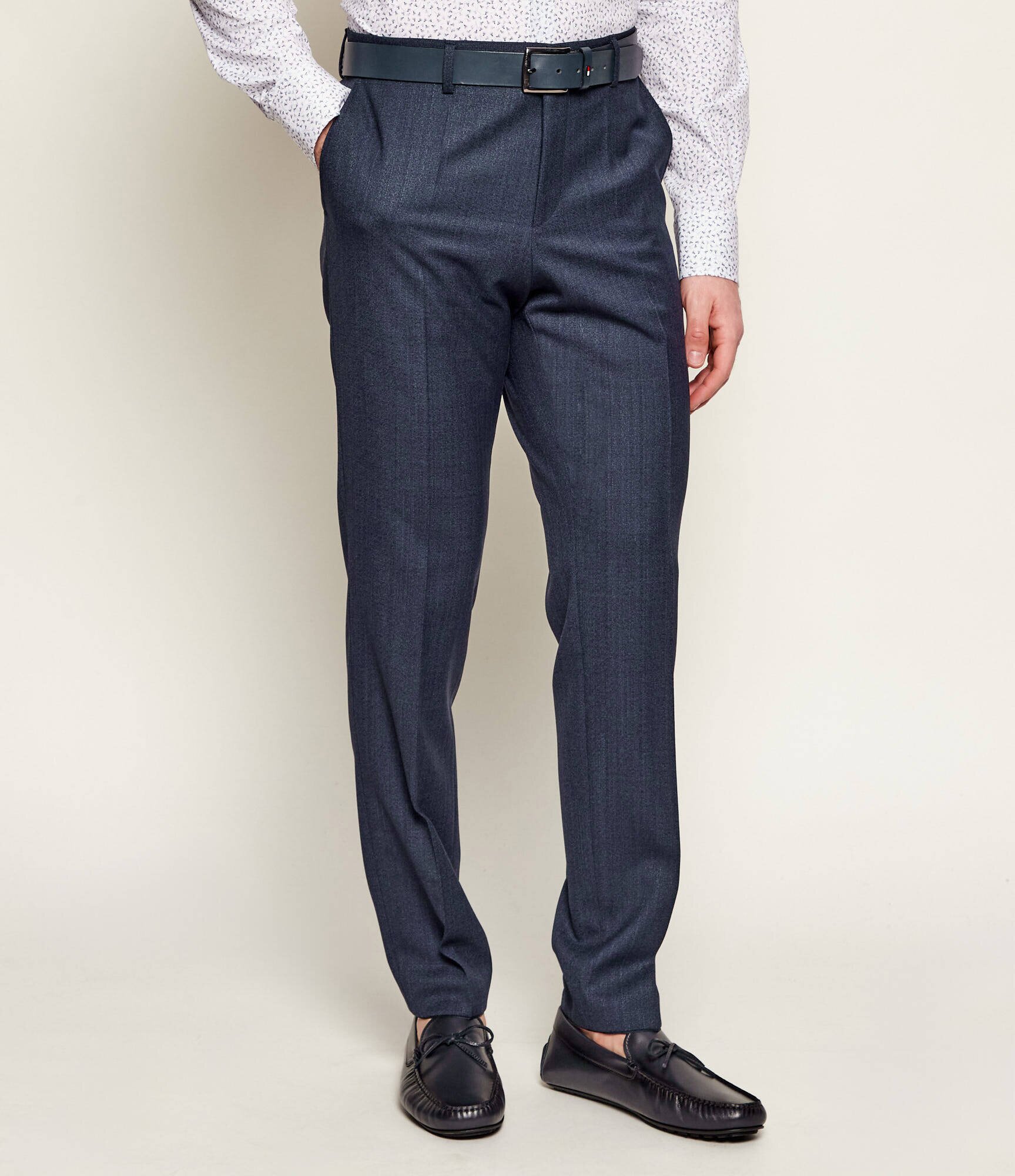 BOSS Black De lână pantaloni H-Genius-253 | Slim Fit