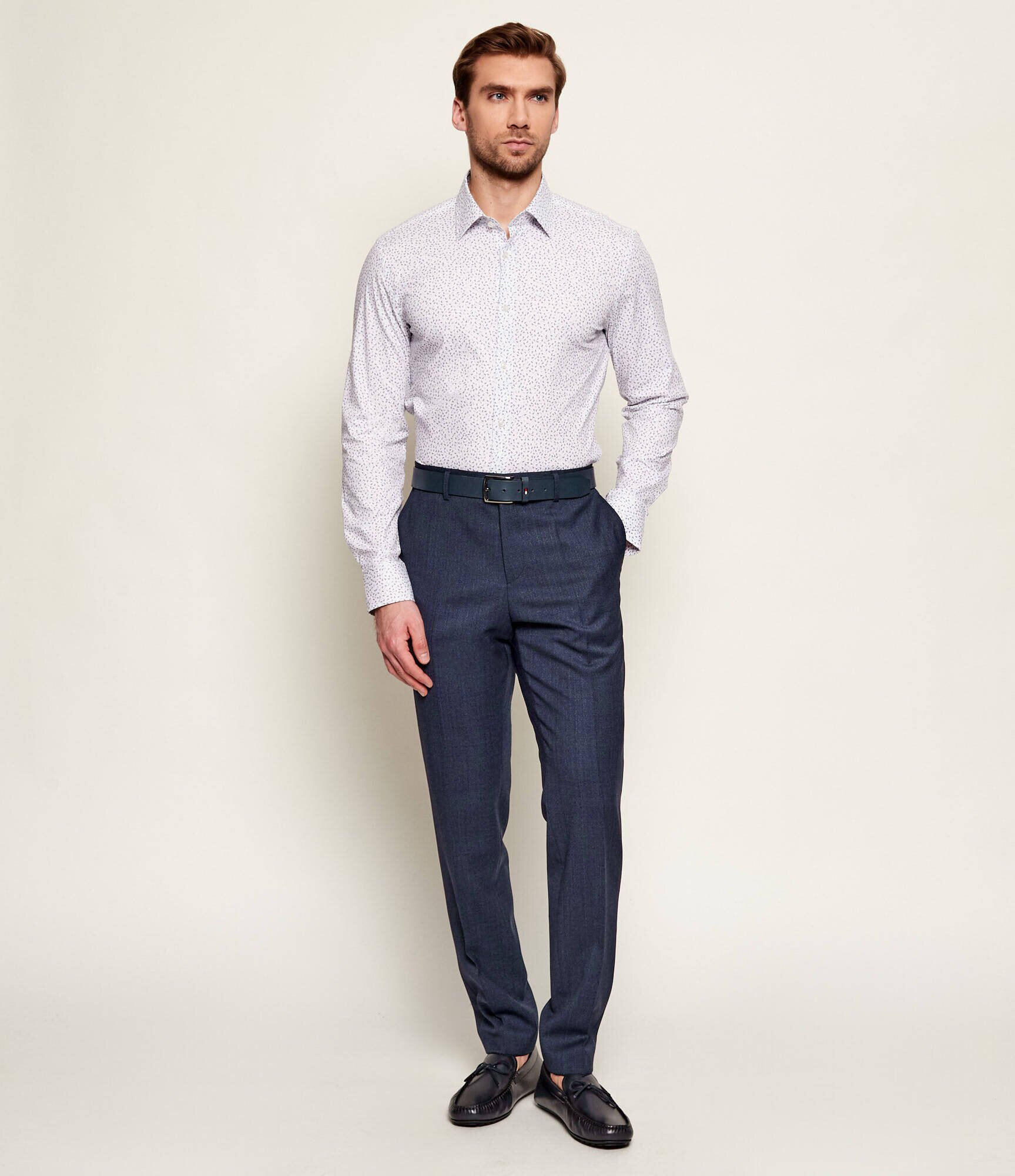 BOSS Black De lână pantaloni H-Genius-253 | Slim Fit