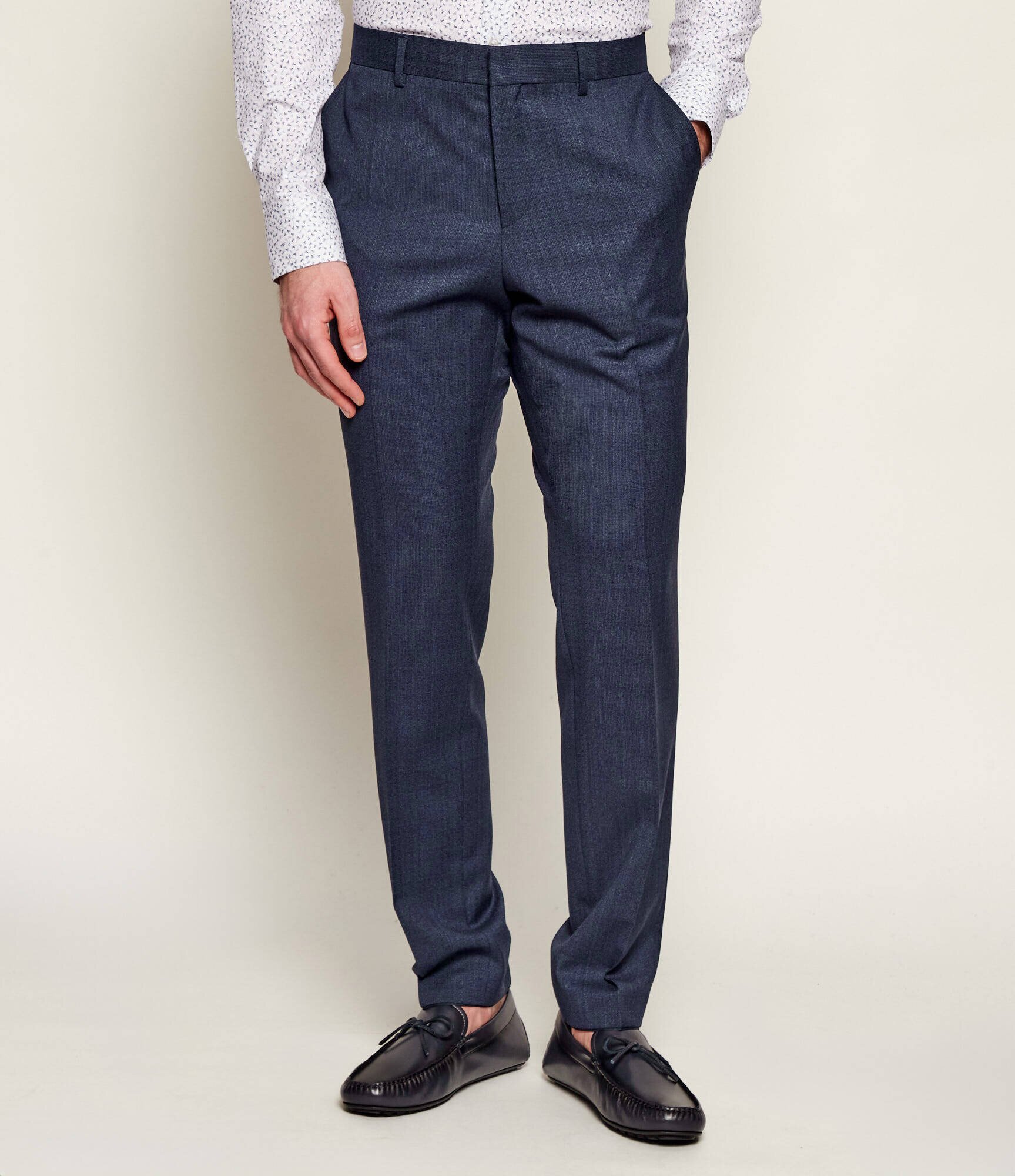 BOSS Black De lână pantaloni H-Genius-253 | Slim Fit
