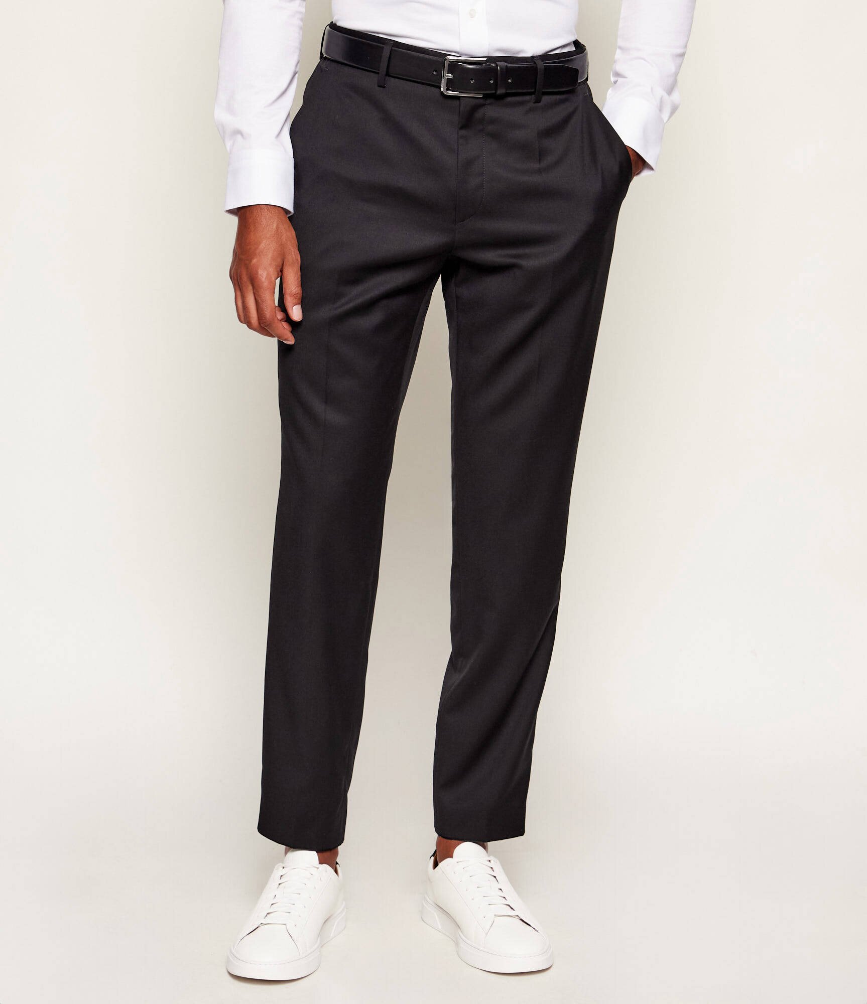 BOSS Black de lână pantaloni h-genius-ds-b1 | slim fit