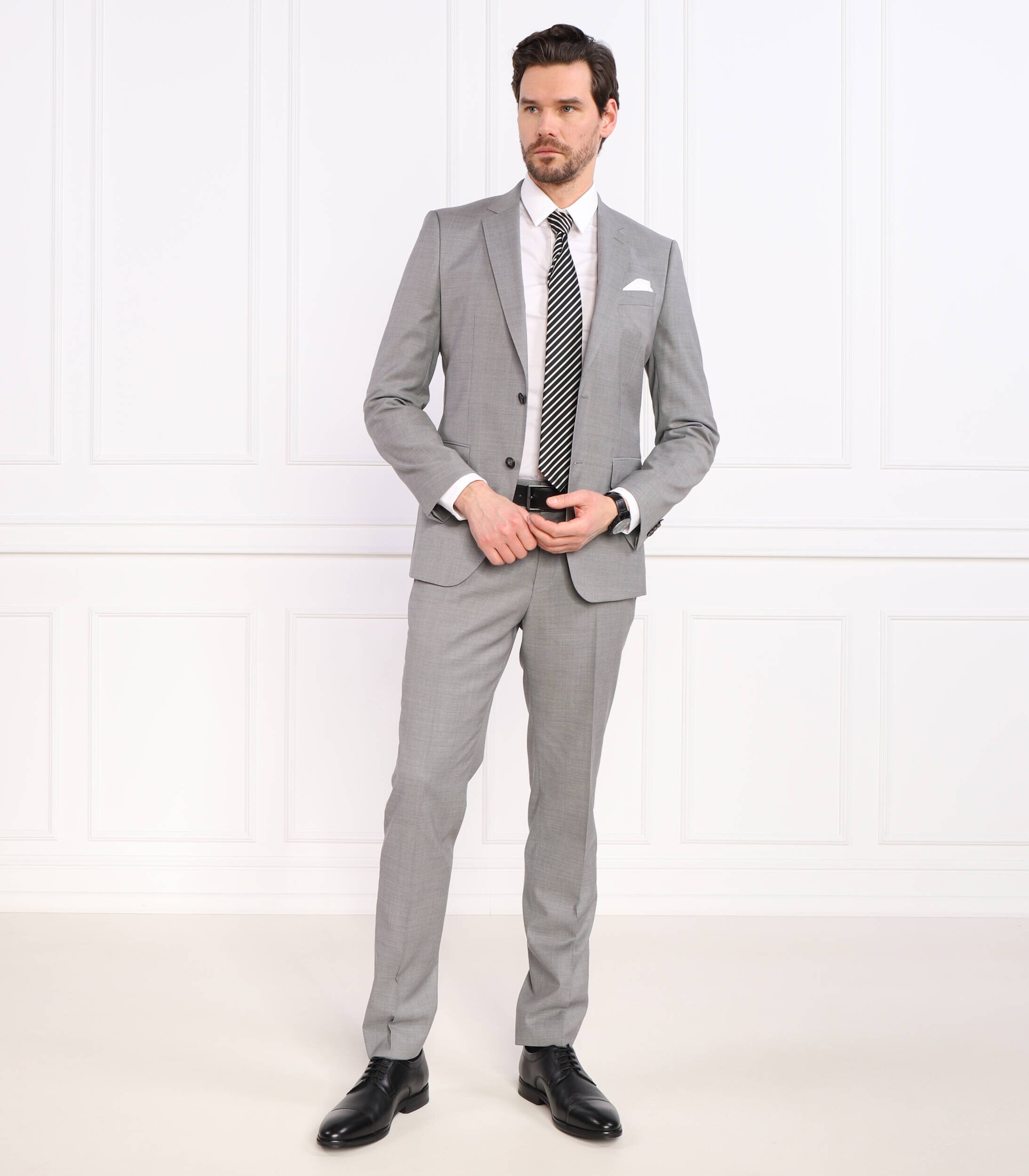 BOSS Black de lână pantaloni h-genius-mm-224 | slim fit
