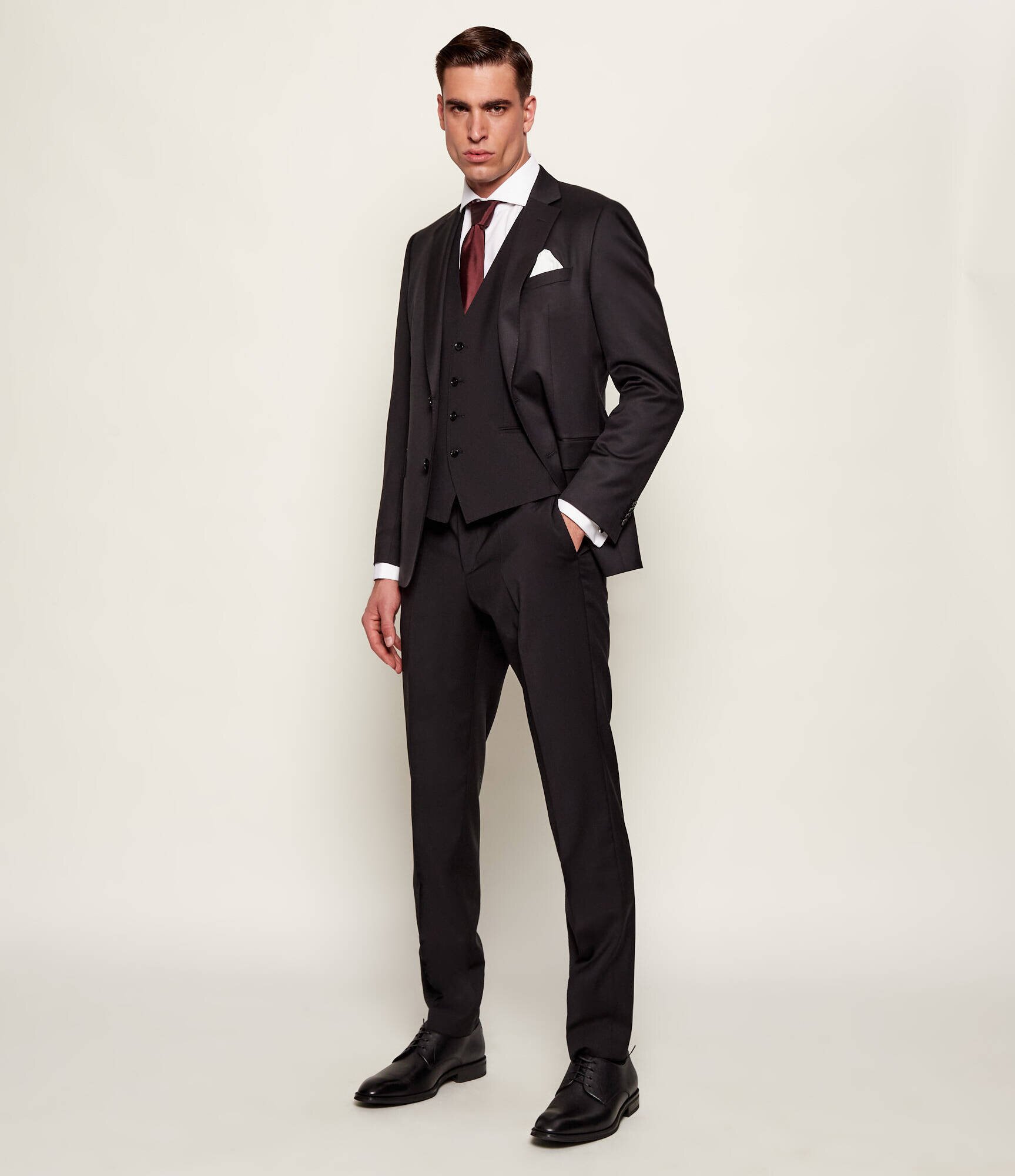 BOSS Black De lână pantaloni H-Genius-MM-251 | Slim Fit