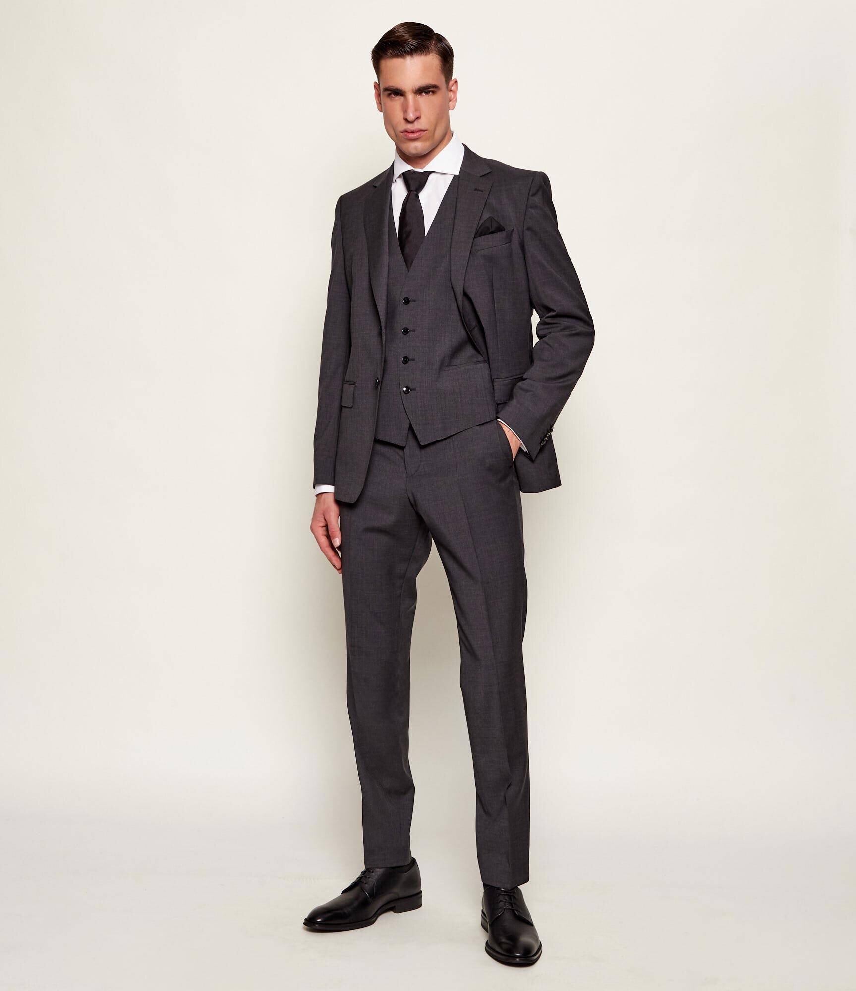 BOSS Black De lână pantaloni H-Genius-MM-251 | Slim Fit