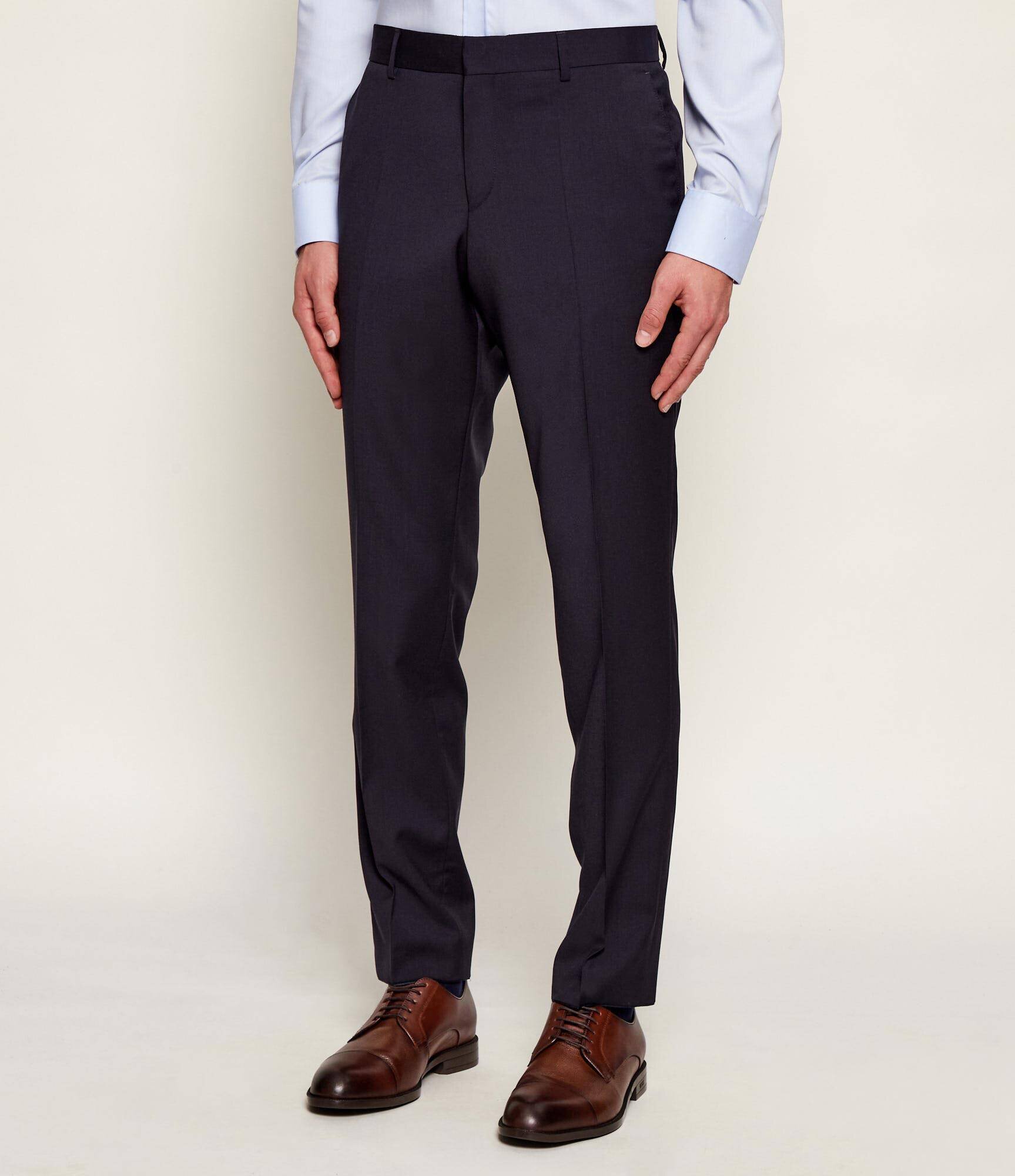 BOSS Black De lână pantaloni H-Genius-MM-251 | Slim Fit