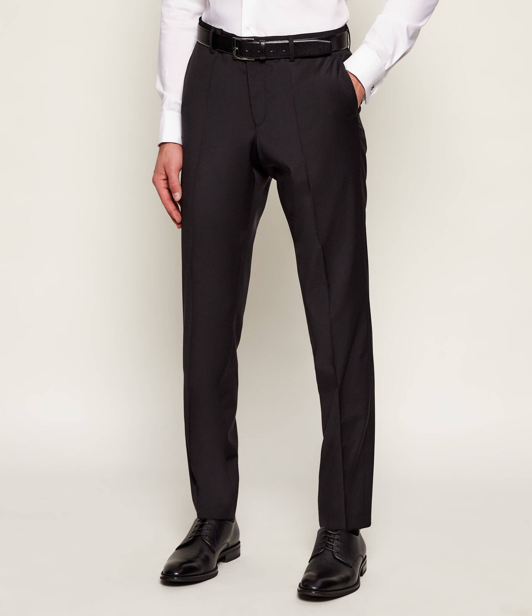 BOSS Black De lână pantaloni H-Genius-MM-251 | Slim Fit