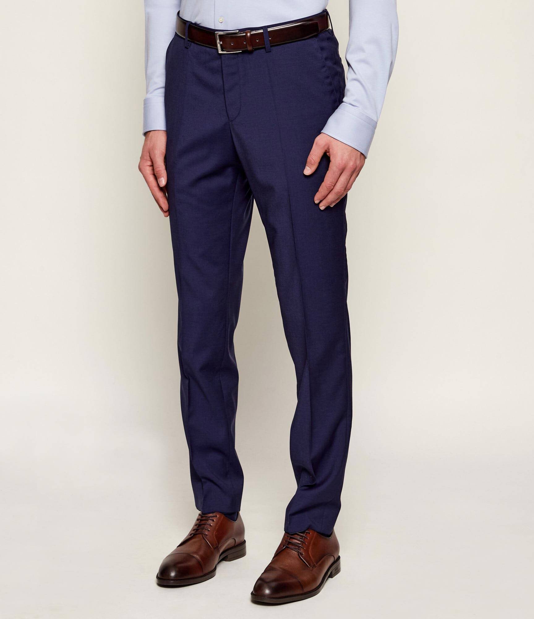 BOSS Black De lână pantaloni H-Genius-MM-251 | Slim Fit