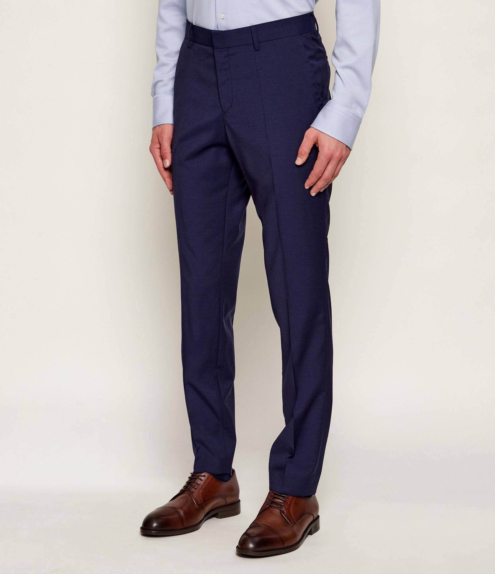 BOSS Black De lână pantaloni H-Genius-MM-251 | Slim Fit