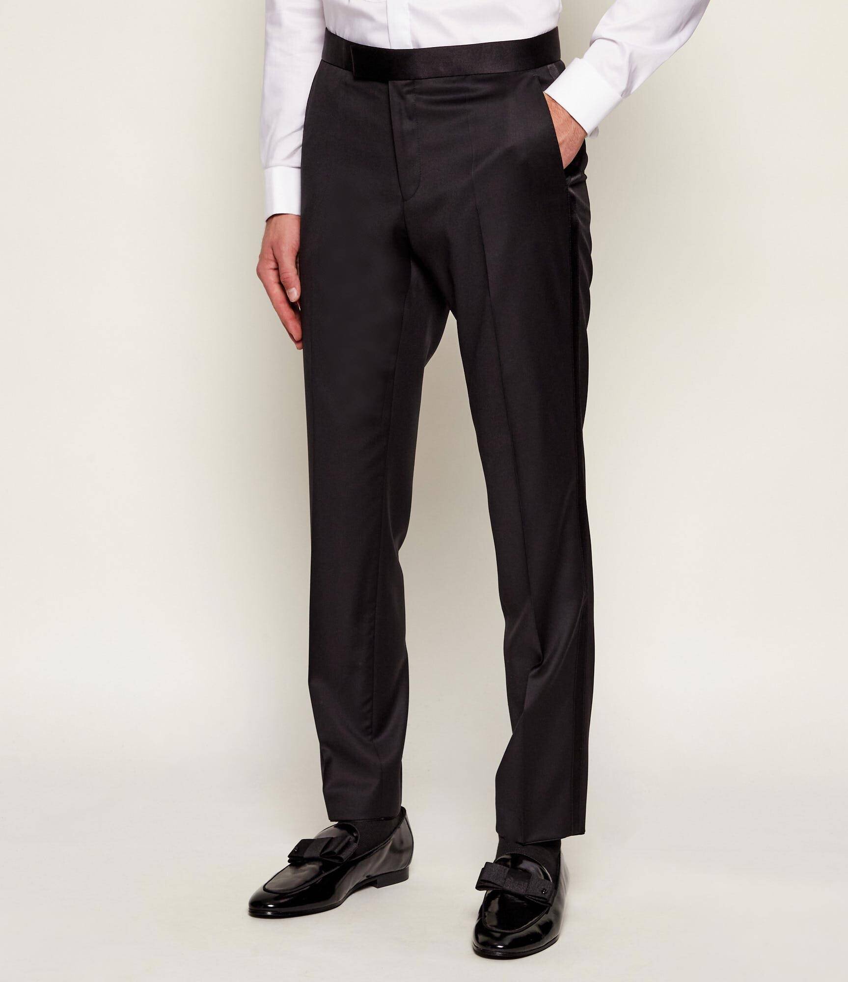 BOSS Black De lână pantaloni H-GENIUS-TUX-B1 | Slim Fit cu adaos de mătase