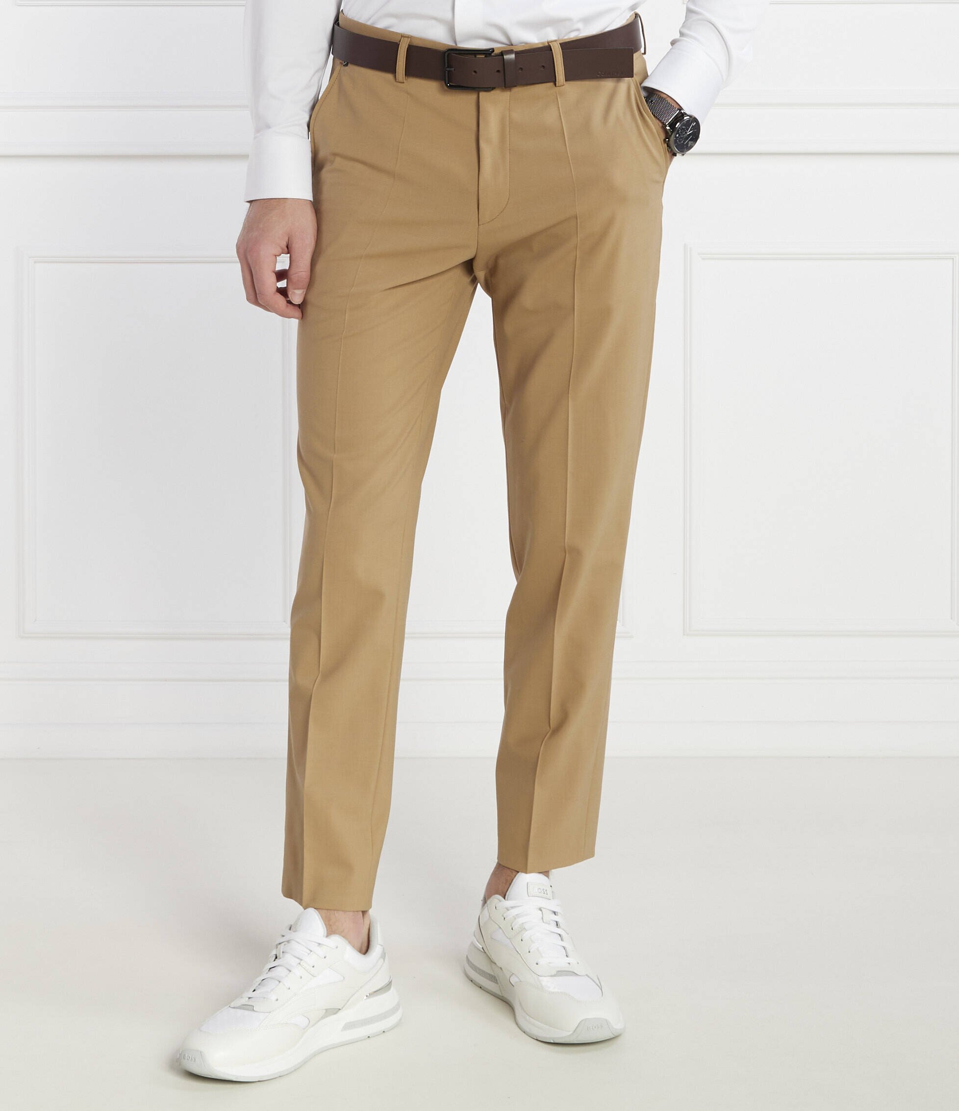 BOSS Black De lână pantaloni P-Genius-CW-WG-233 | Regular Fit