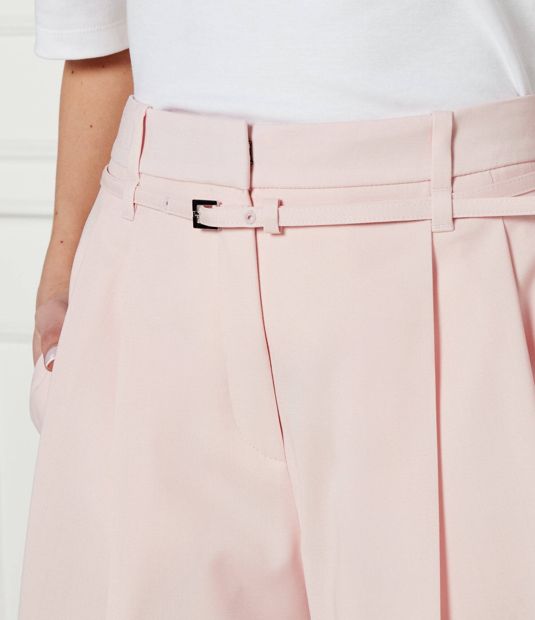 BOSS Black De lână pantaloni scurți Taleda | Regular Fit