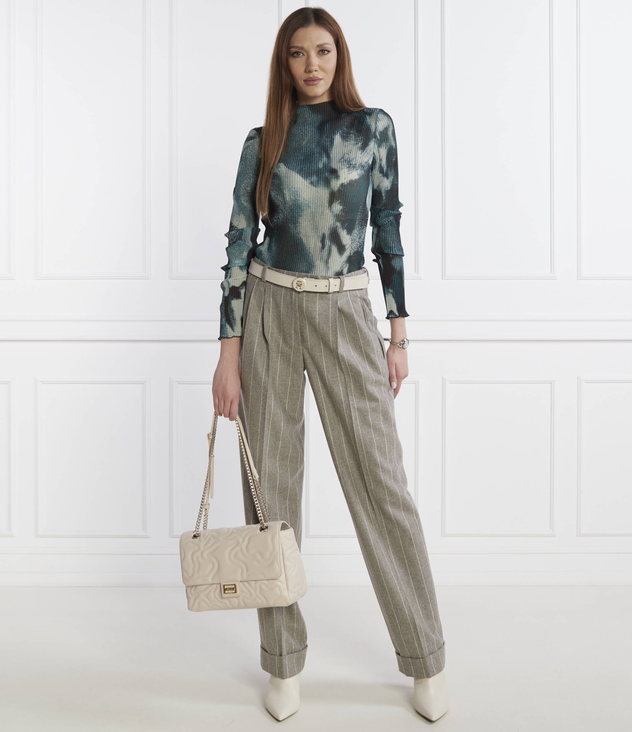 BOSS Black De lână pantaloni Taleco | Relaxed fit
