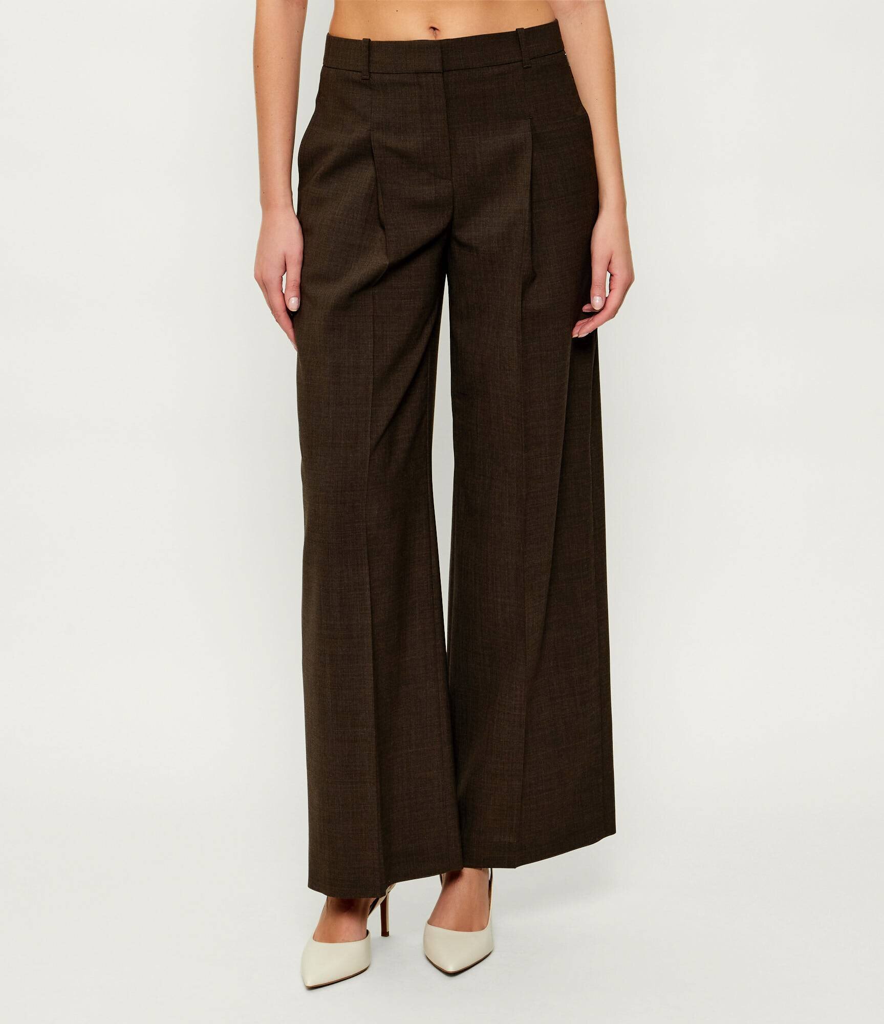 BOSS Black De lână pantaloni Tiana4 | regular fit