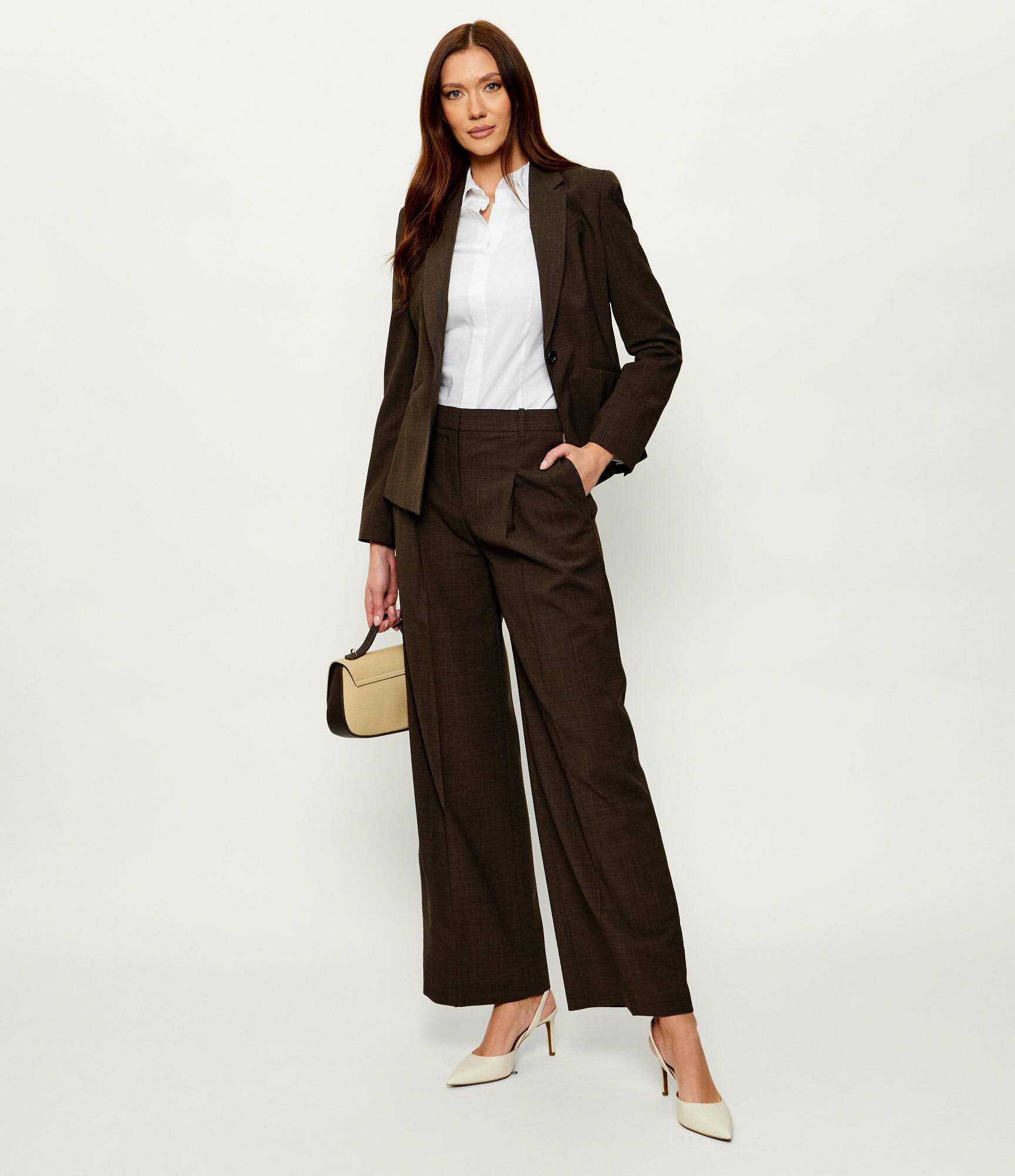 BOSS Black De lână pantaloni Tiana4 | regular fit