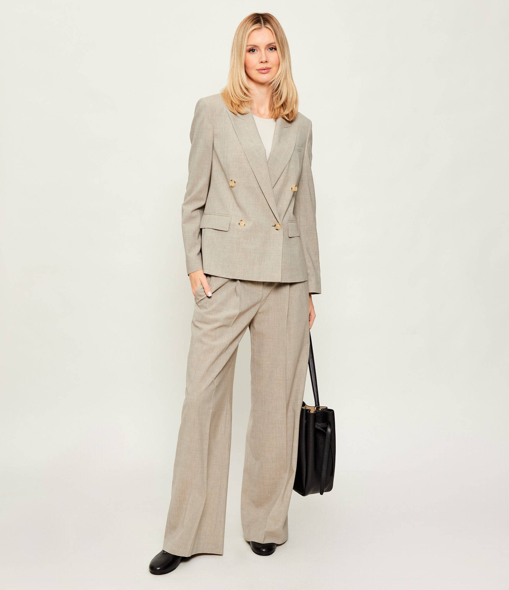 BOSS Black De lână pantaloni Tiana4 | regular fit