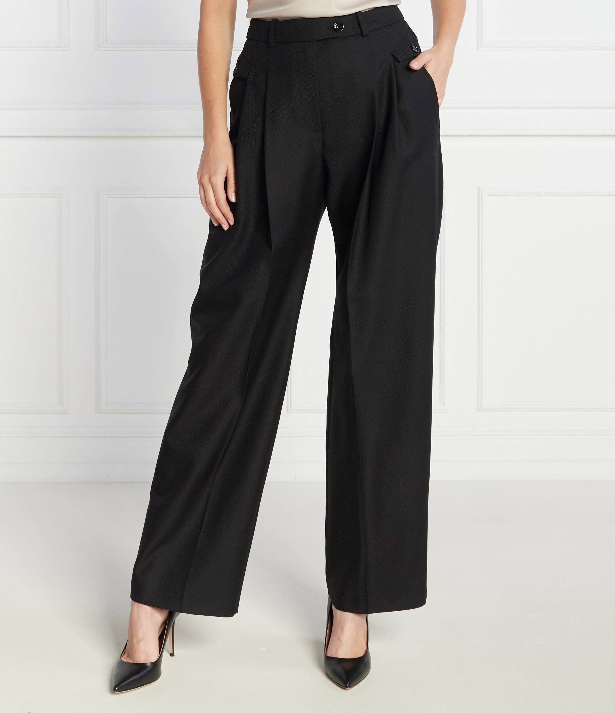 BOSS Black De lână pantaloni Toftcira | Comfort fit