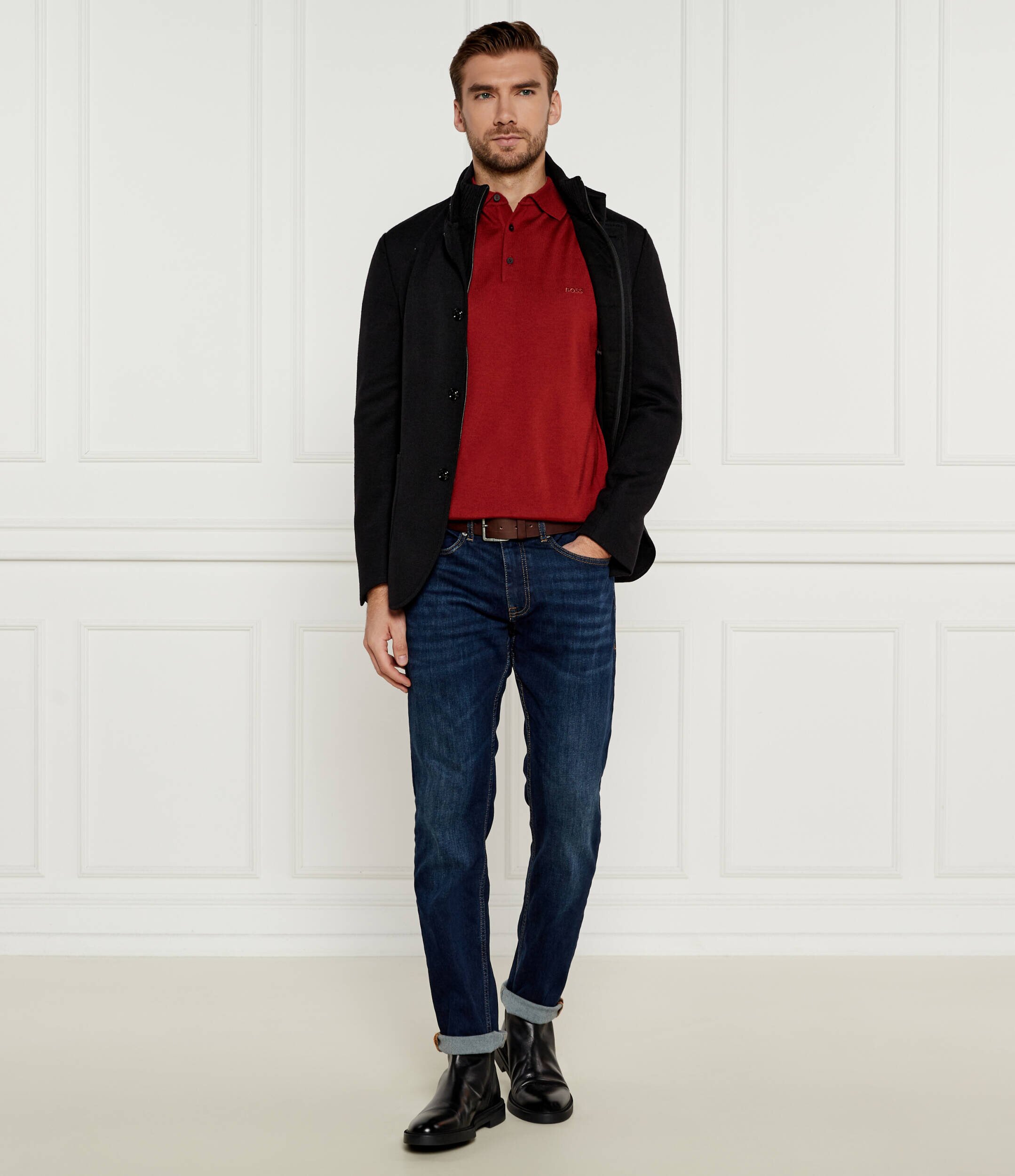 BOSS Black De lână polo Bono-L | Regular Fit