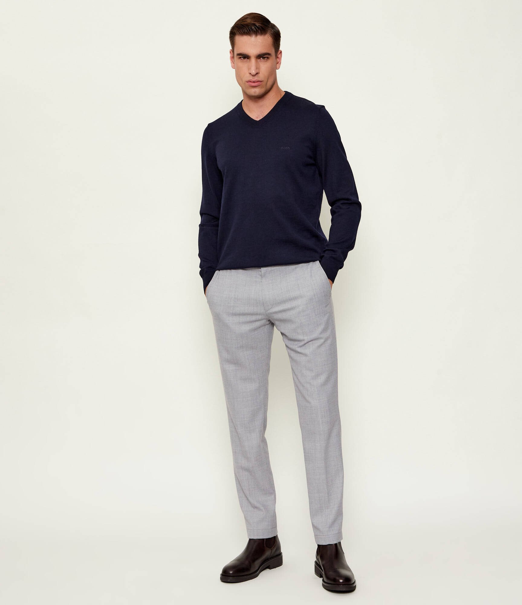 BOSS Black De lână pulover Baram-L | regular fit