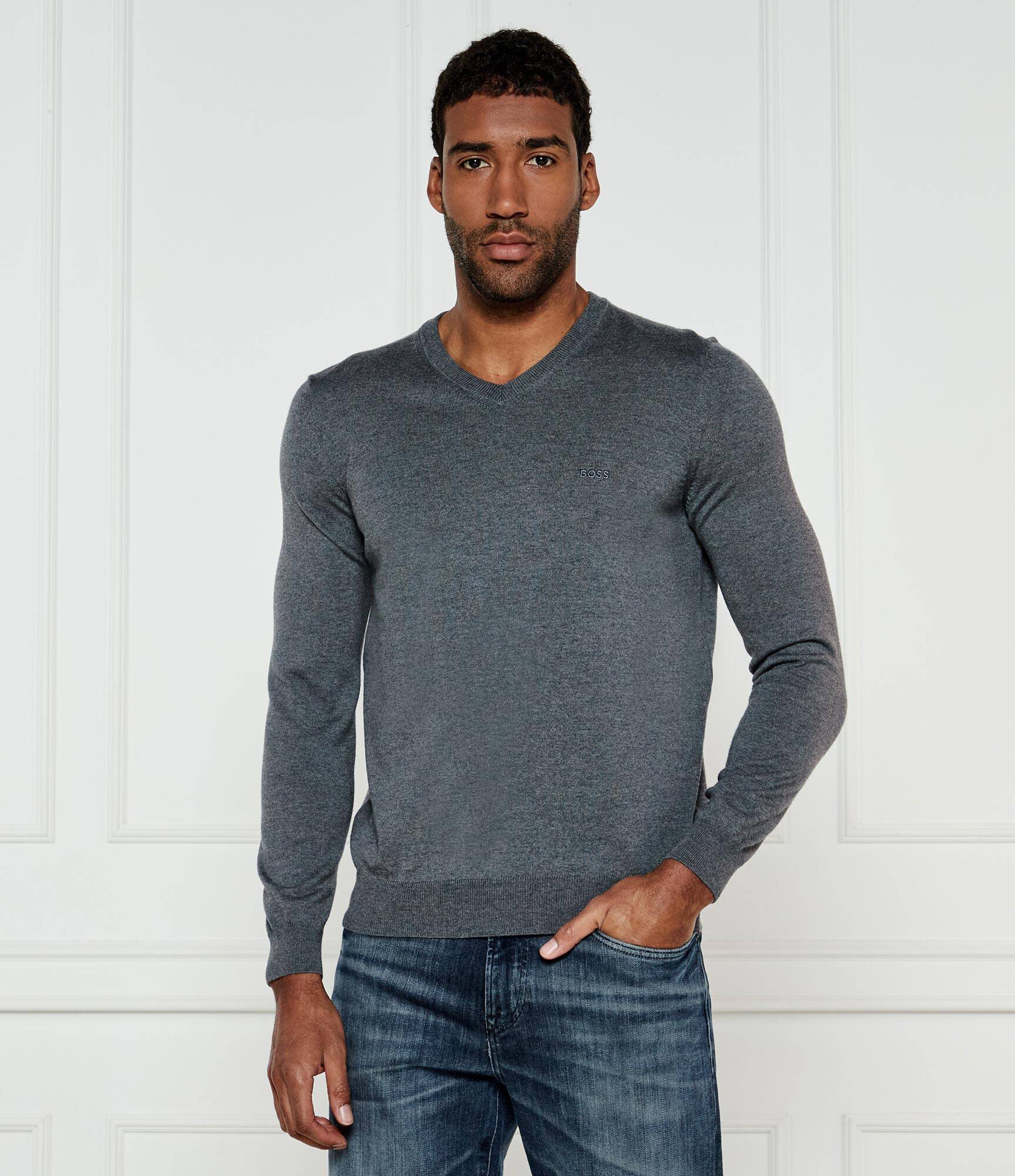 BOSS Black De lână pulover Baram-L | Regular Fit
