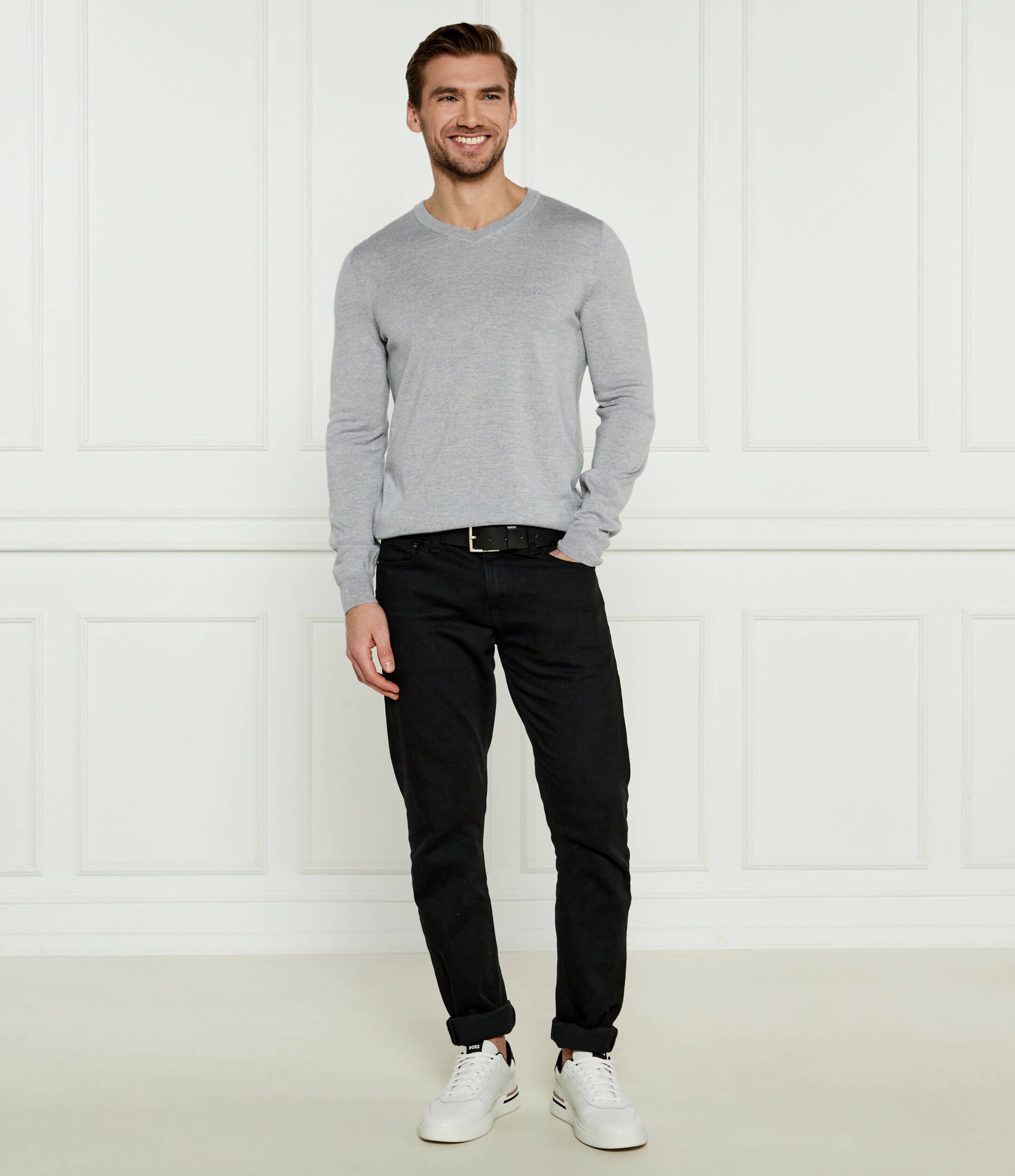 BOSS Black De lână pulover Baram-L | Regular Fit