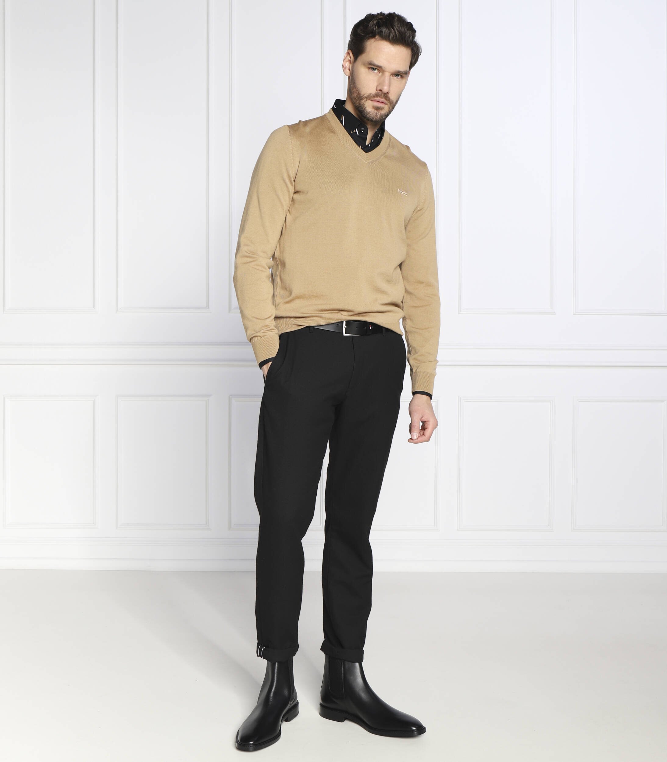 BOSS Black de lână pulover baram-l | regular fit
