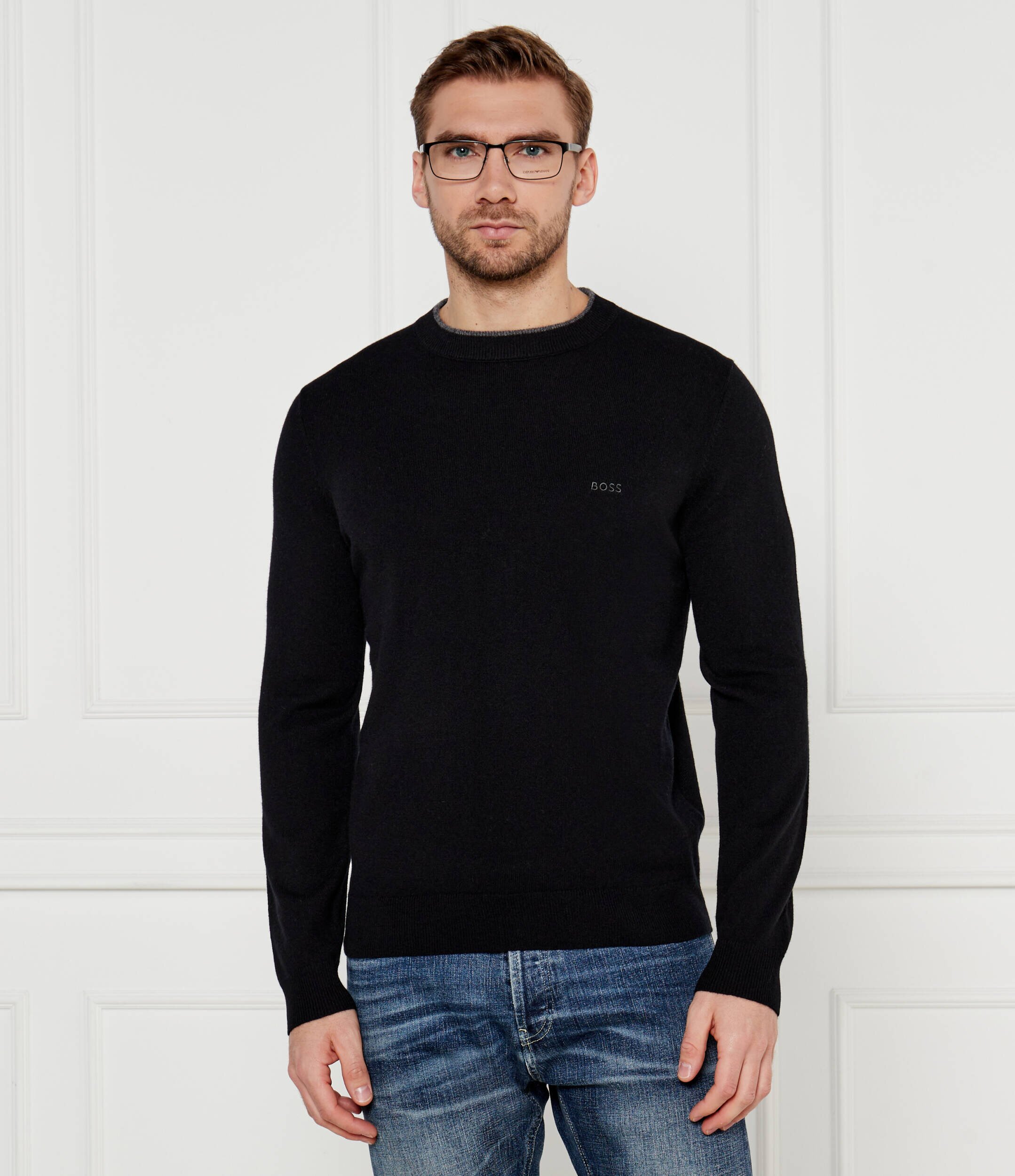 BOSS Black De lână pulover Ebacio | Regular Fit