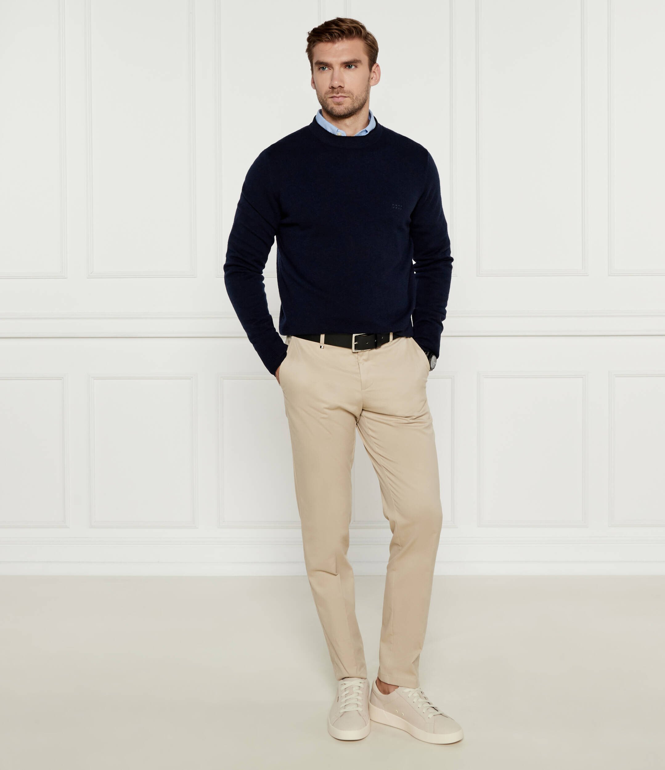 BOSS Black De lână pulover Ebacio | Regular Fit