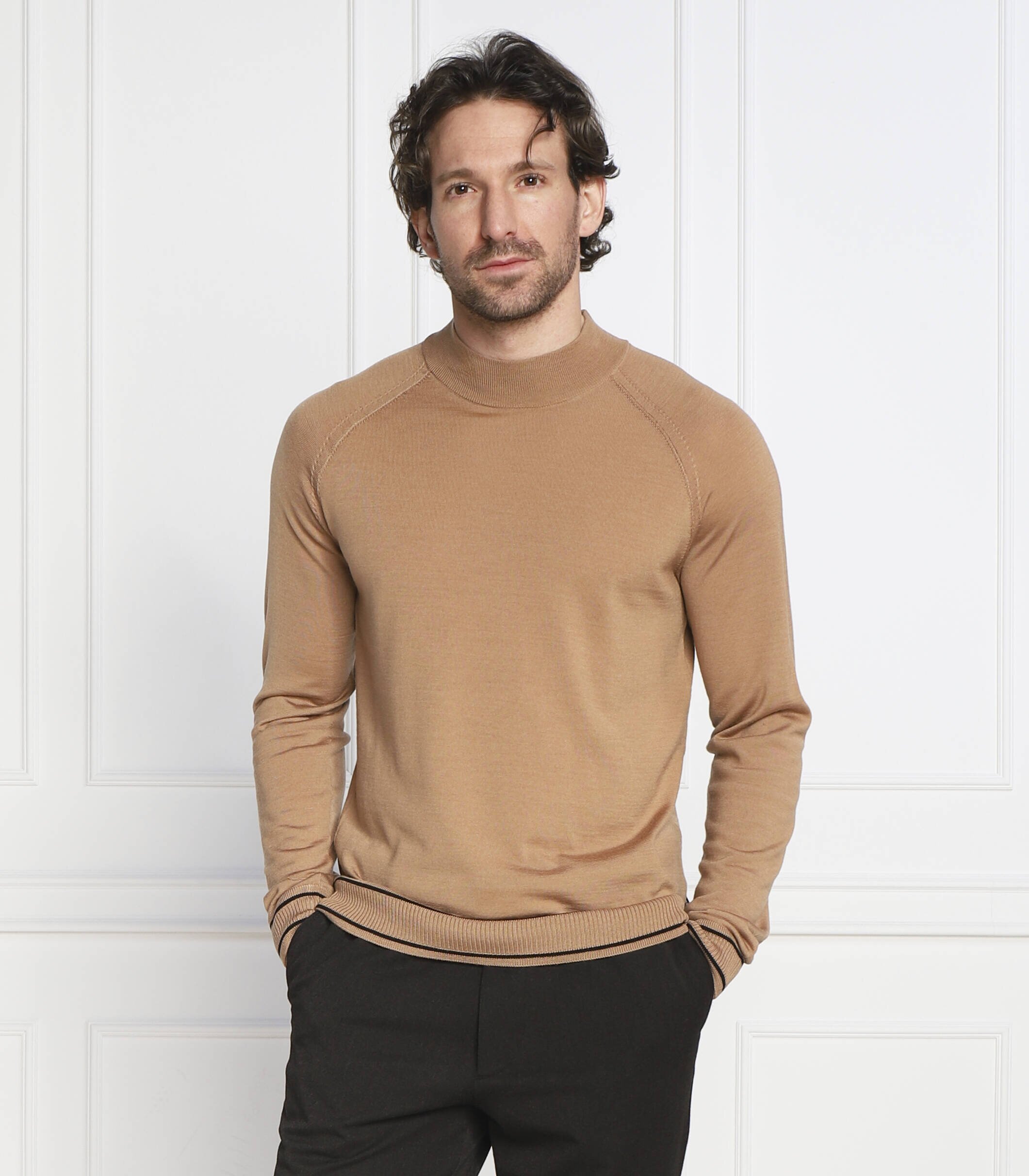 BOSS Black de lână pulover favino | regular fit
