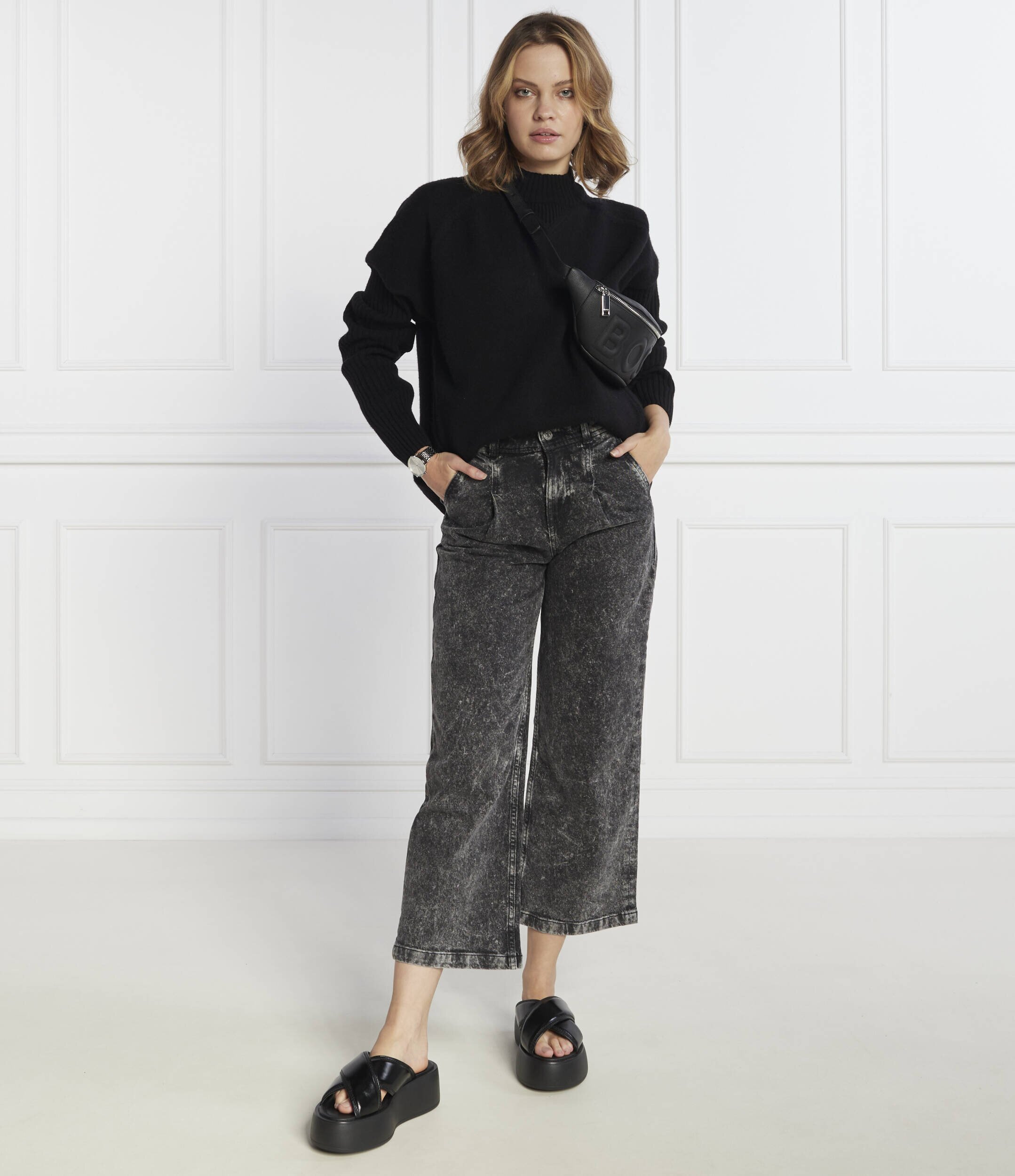 BOSS Black De lână pulover Foltin | Regular Fit