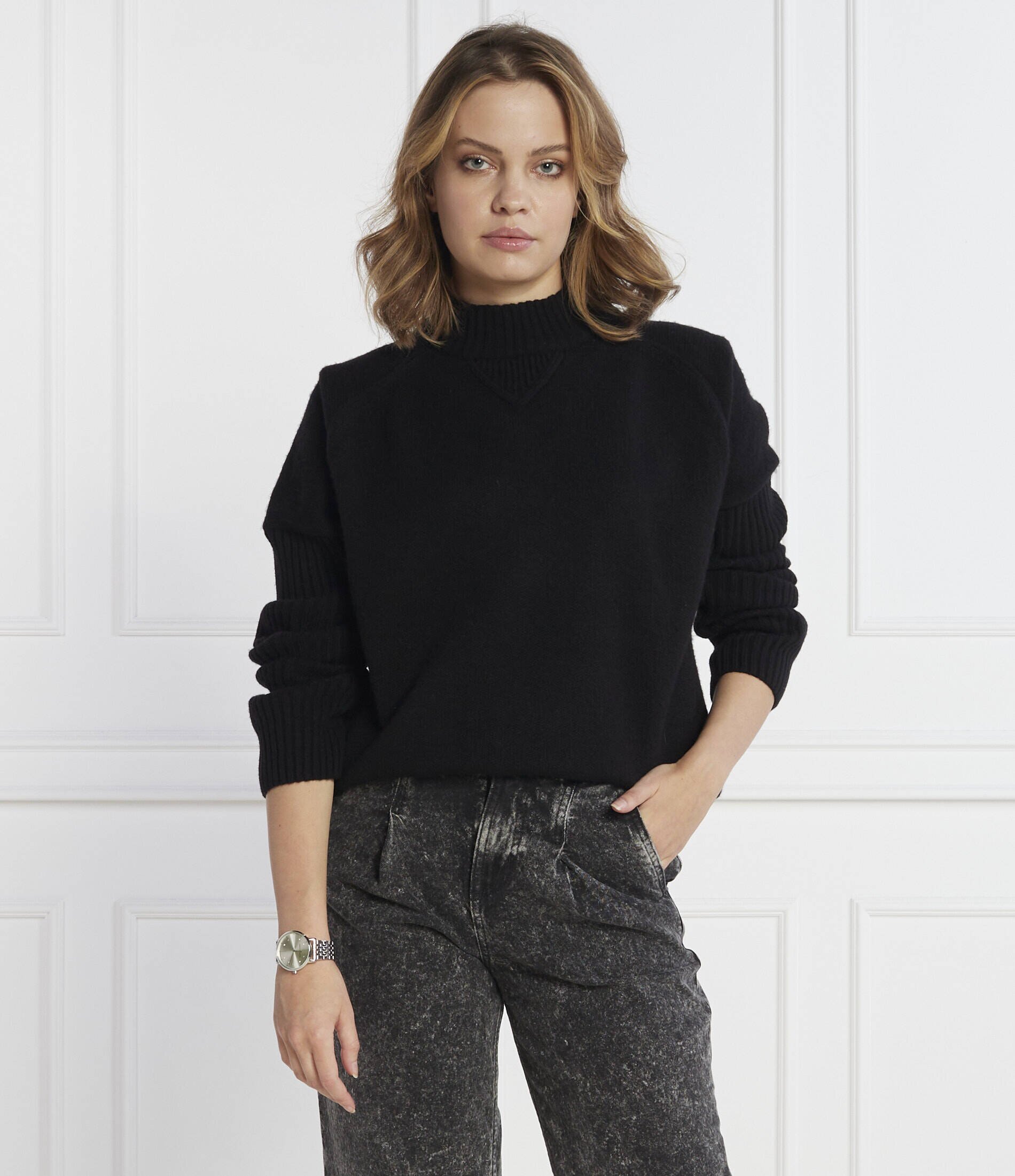 BOSS Black De lână pulover Foltin | Regular Fit