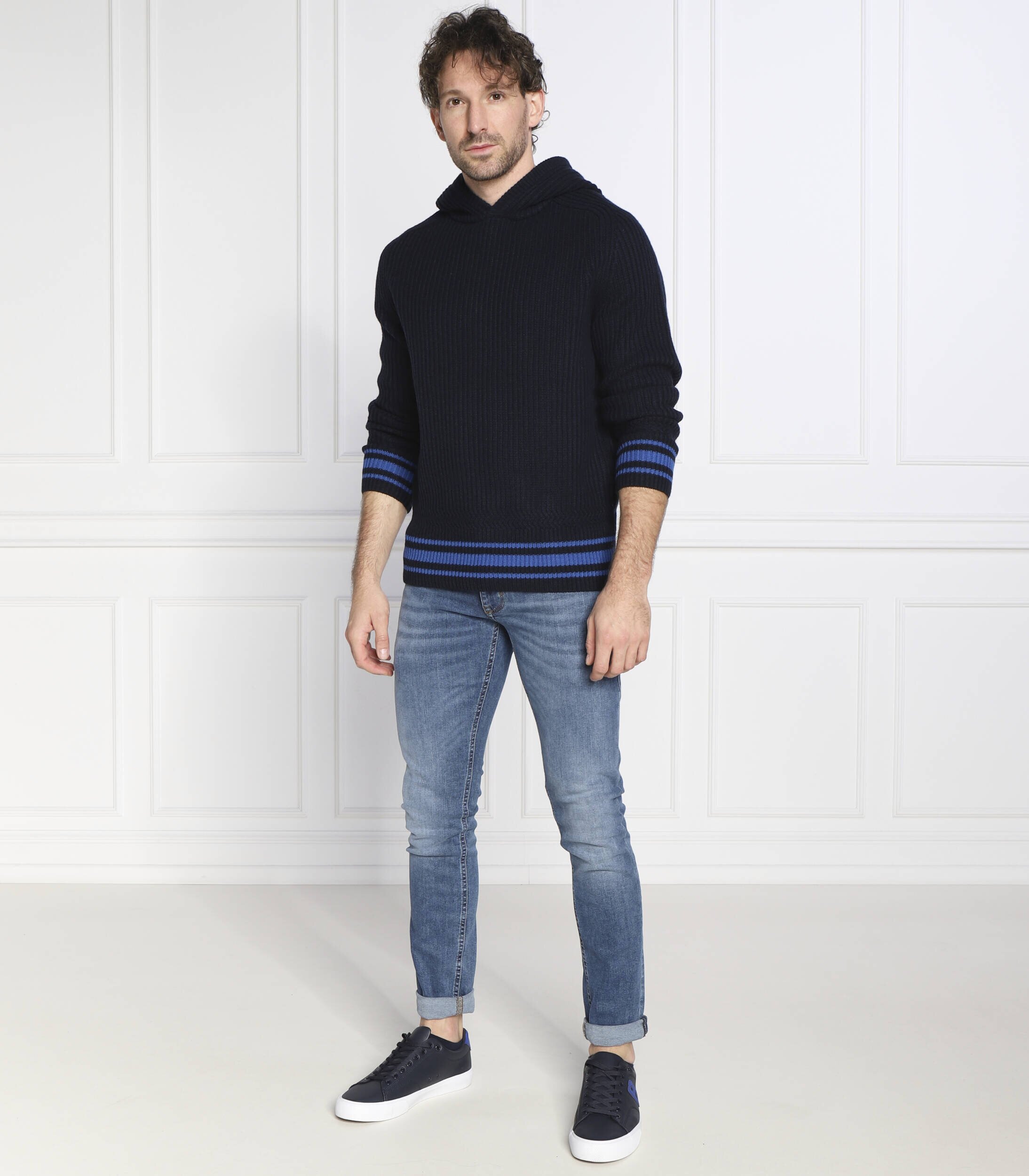BOSS Black de lână pulover lampione | regular fit
