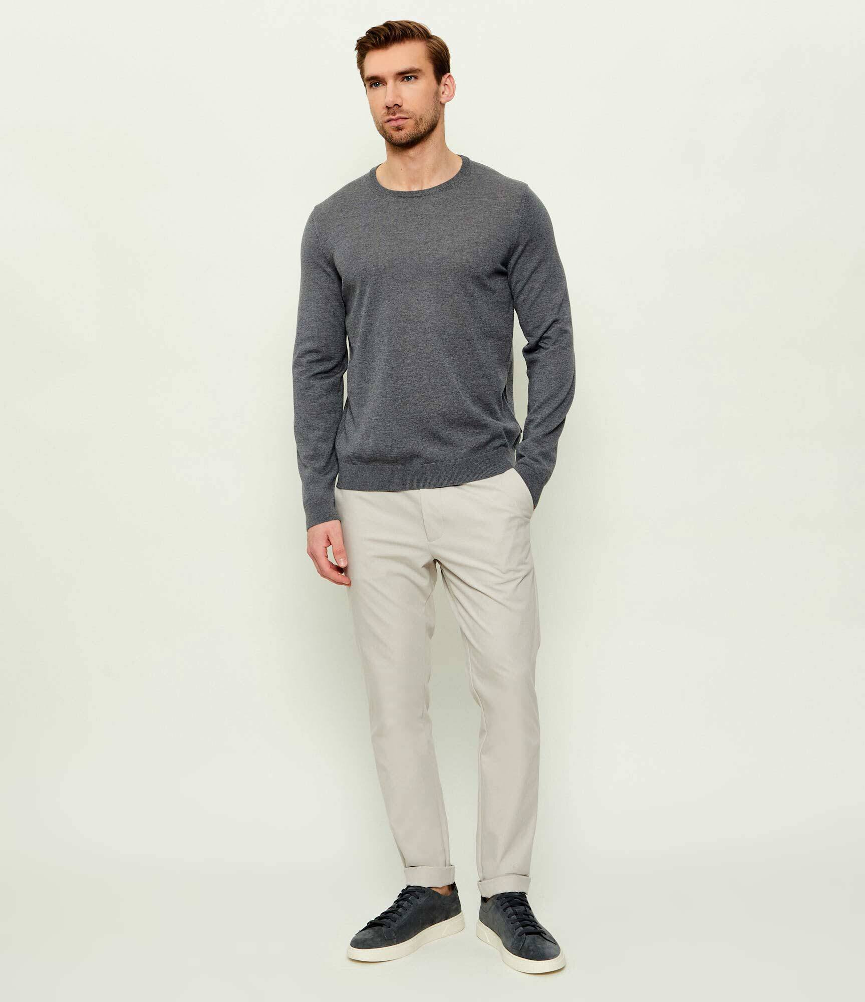 BOSS Black de lână pulover leno-p | slim fit