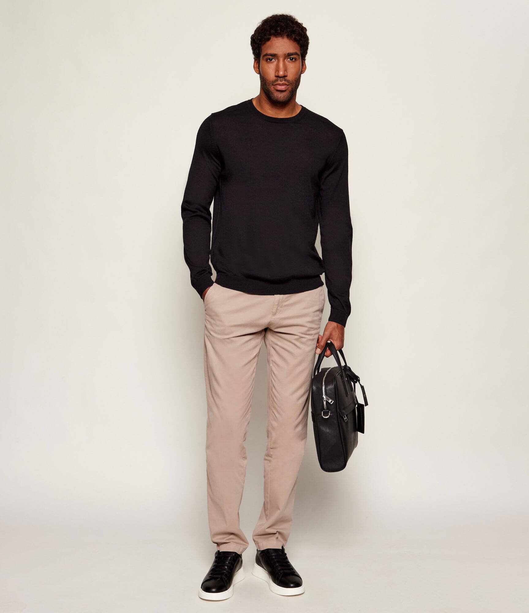 BOSS Black de lână pulover leno-p | slim fit