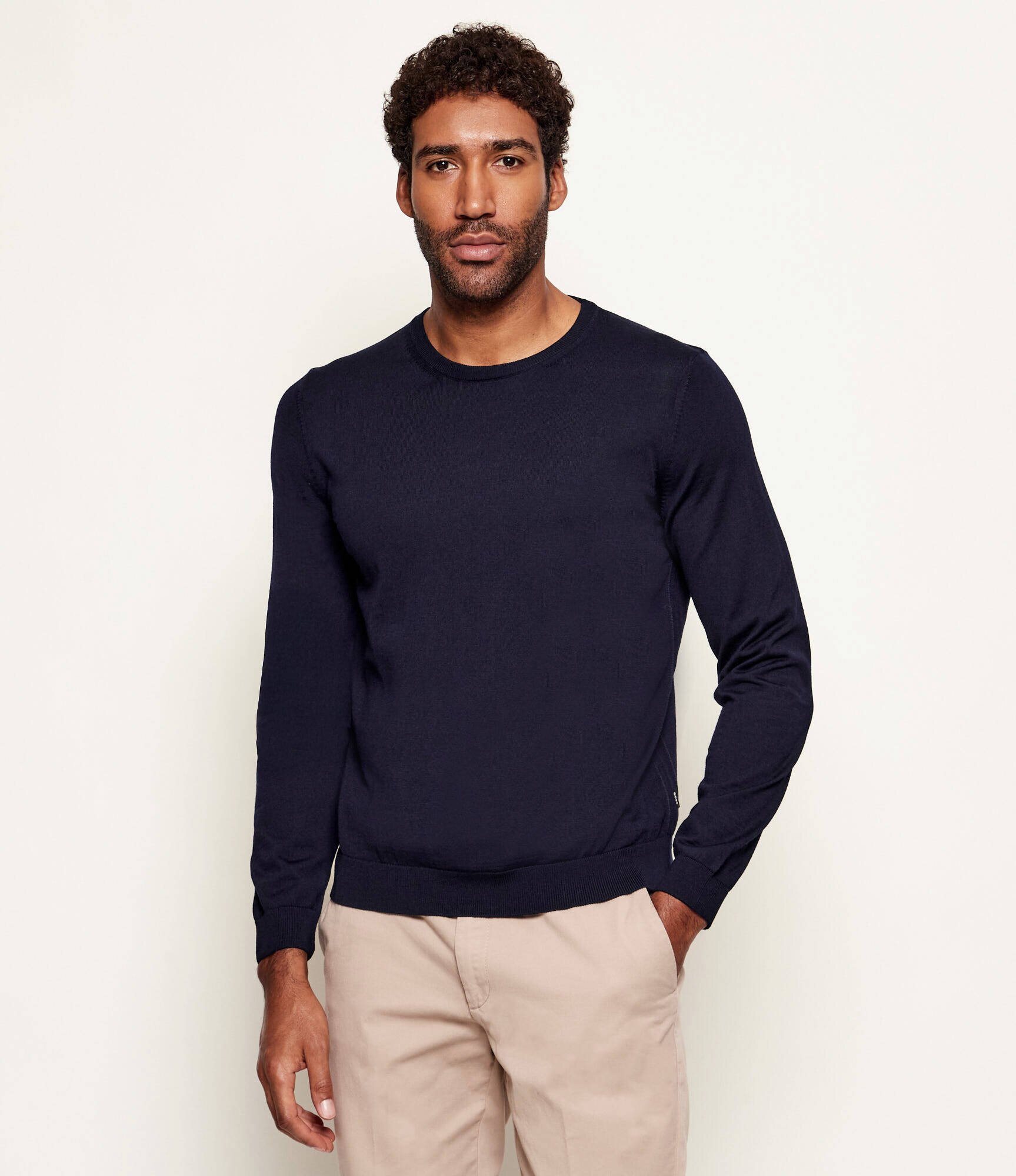 BOSS Black De lână pulover Leno-P | Slim Fit