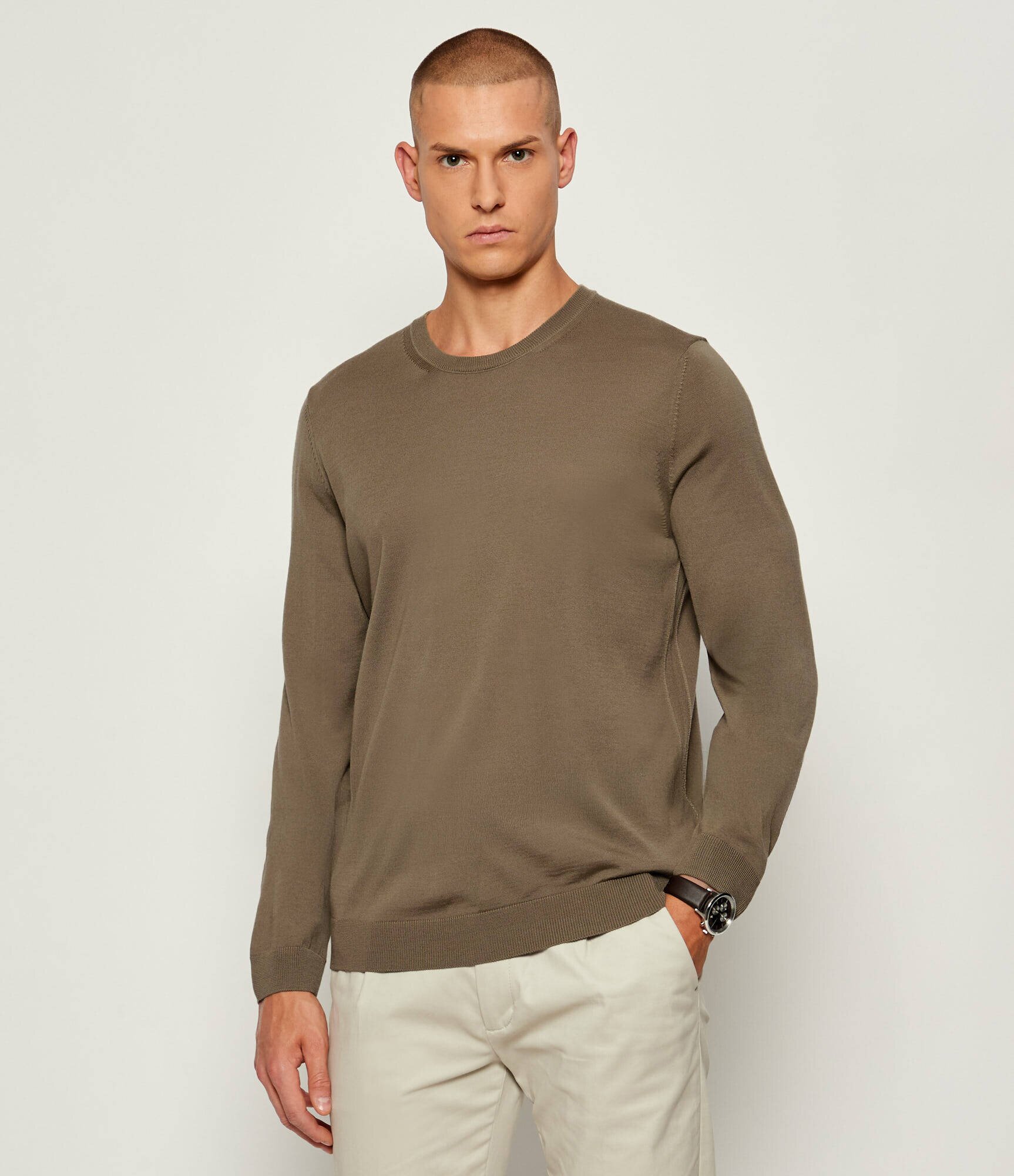 BOSS Black De lână pulover Leno-P | Slim Fit