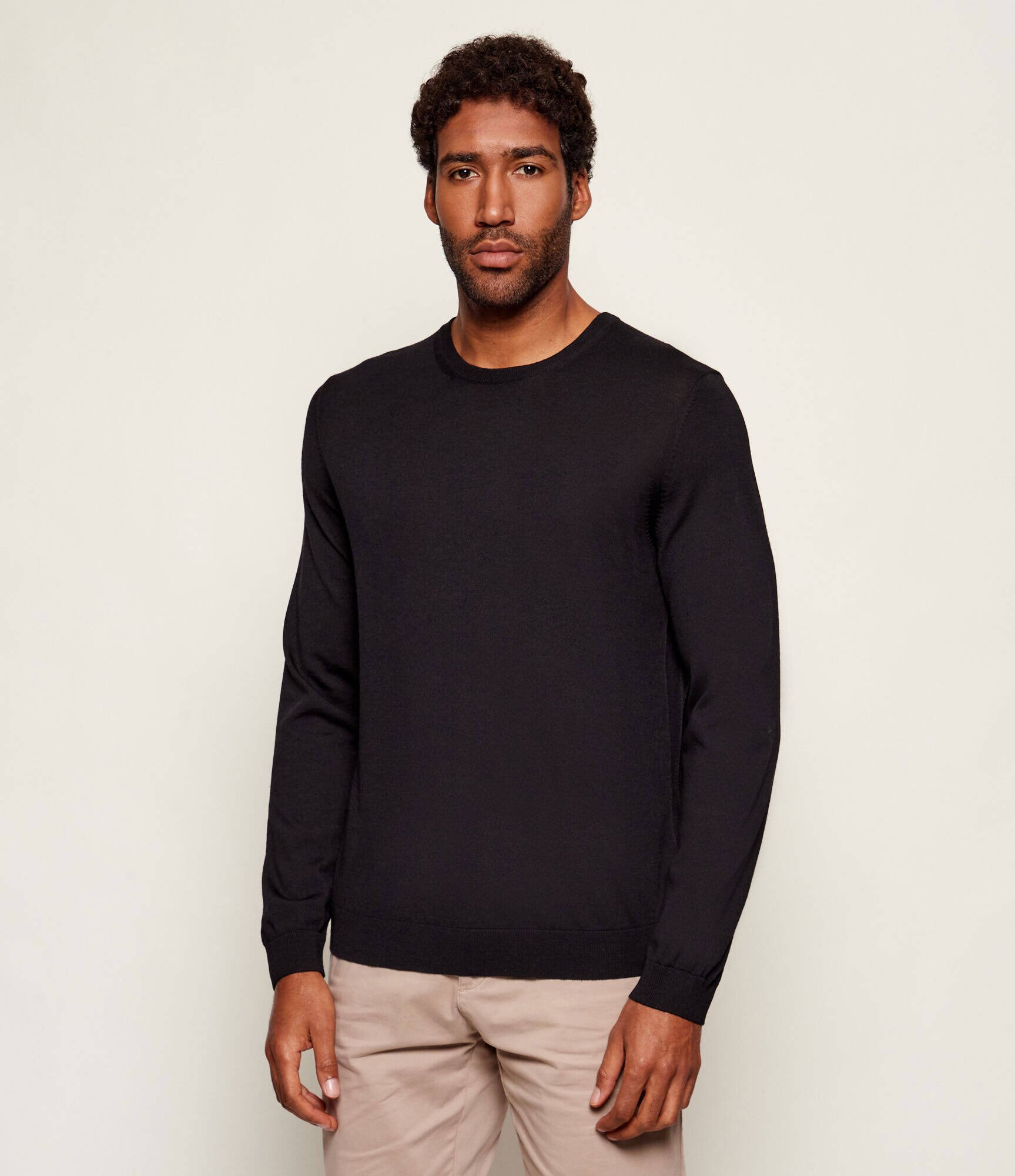 BOSS Black de lână pulover leno-p | slim fit