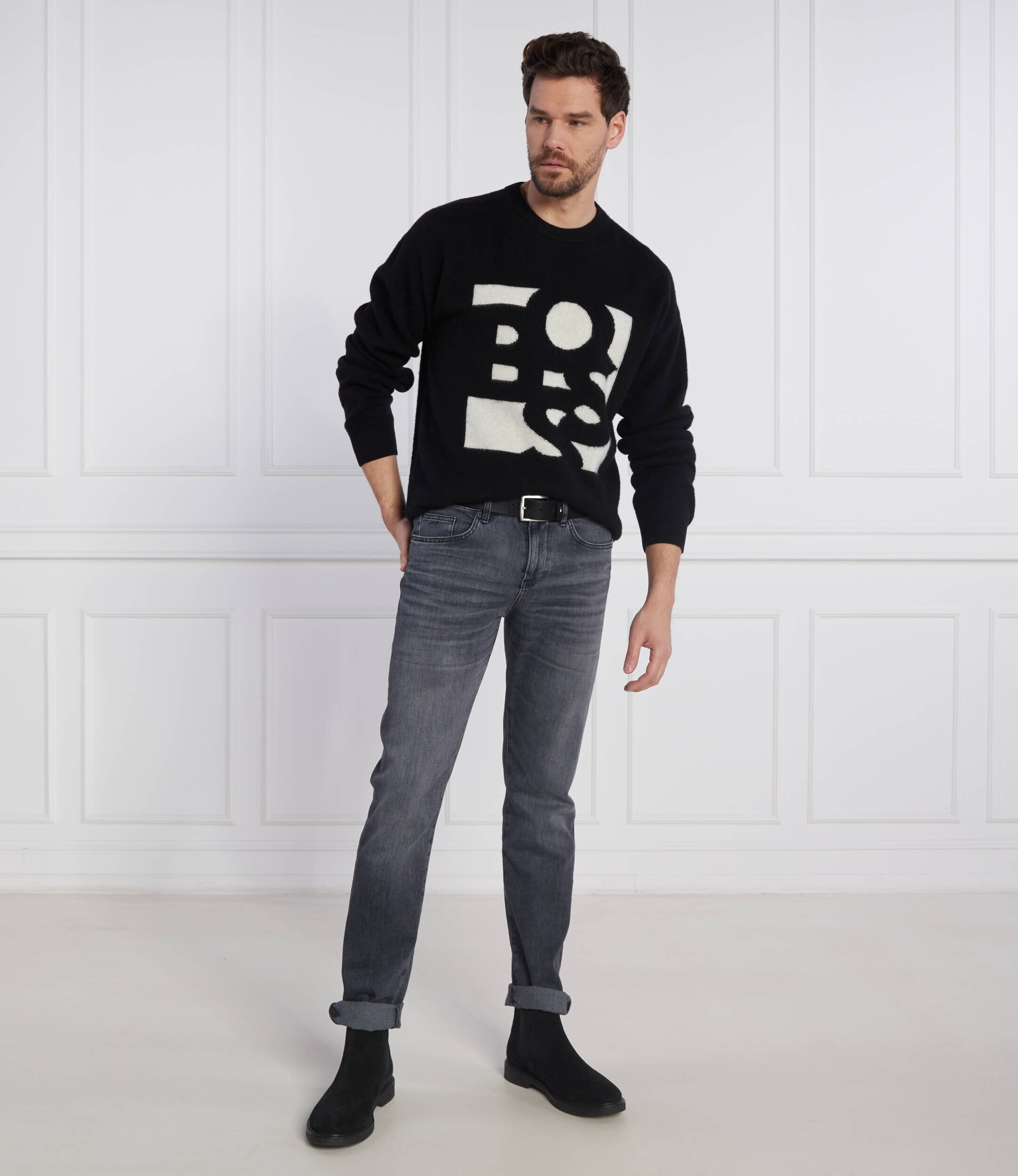 BOSS Black de lână pulover loskar | regular fit cu adaos de cașmir