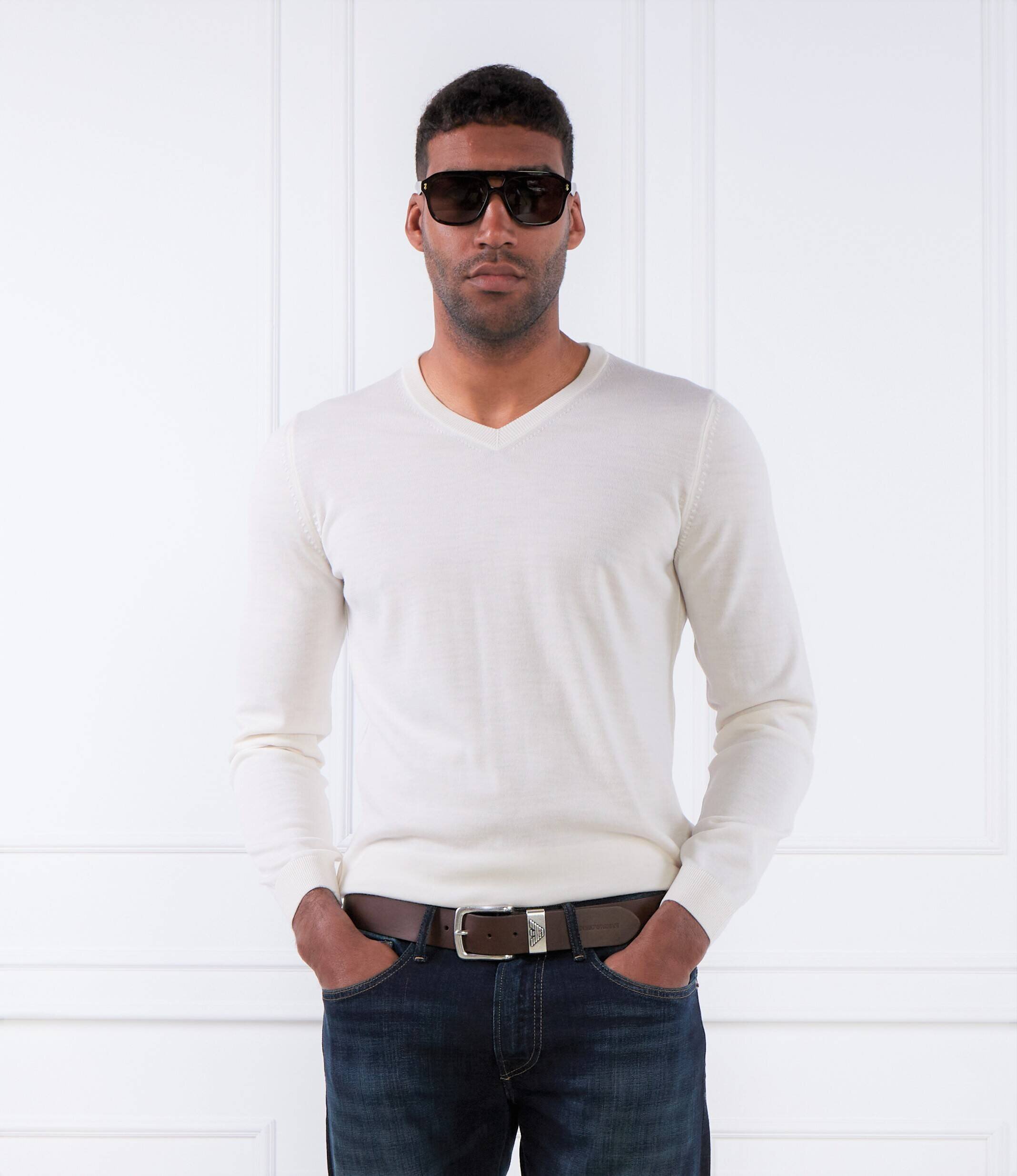BOSS Black de lână pulover melba-p | slim fit