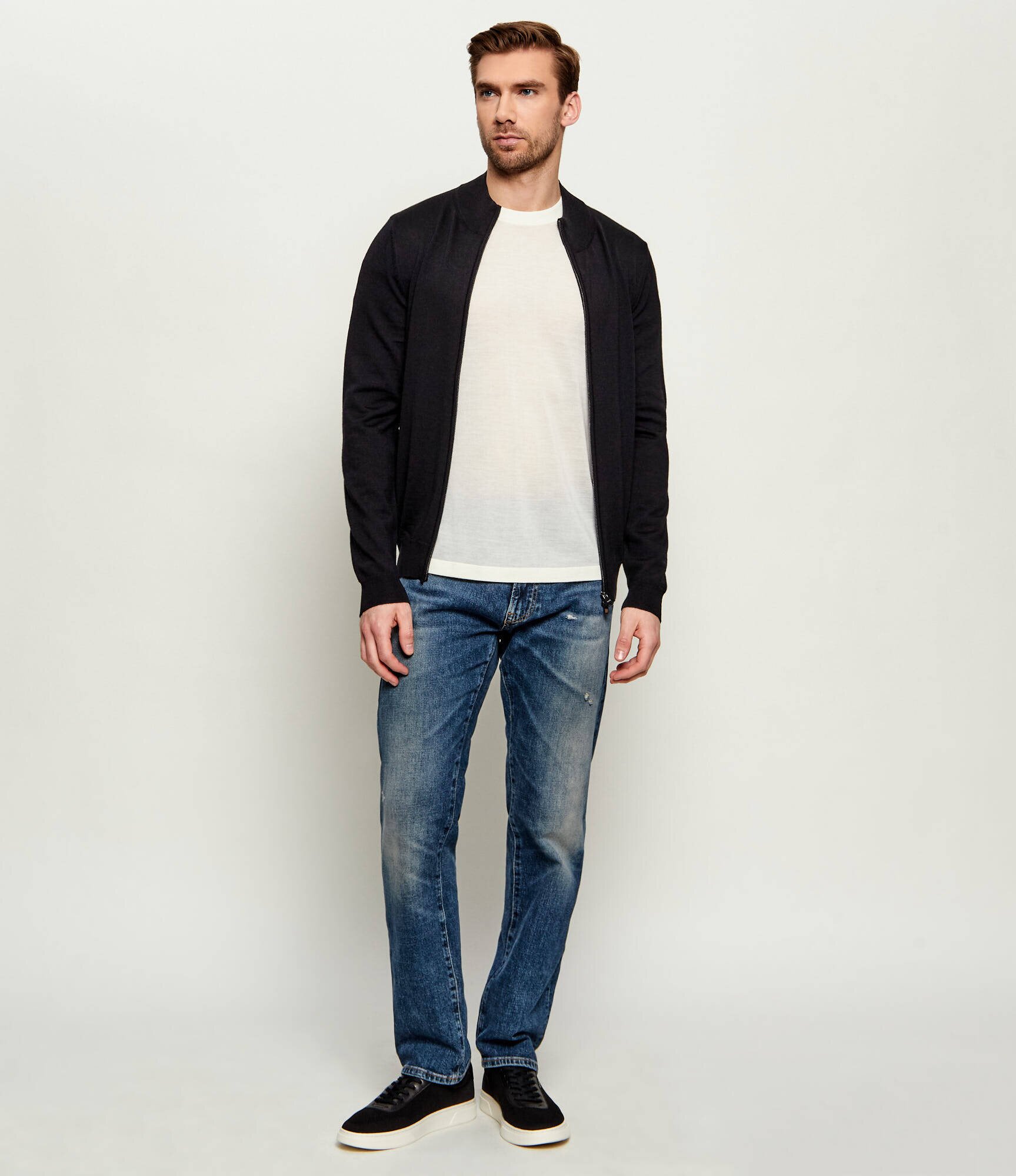 BOSS Black De lână pulover Noah_DB| BOSS X BECKHAM | regular fit