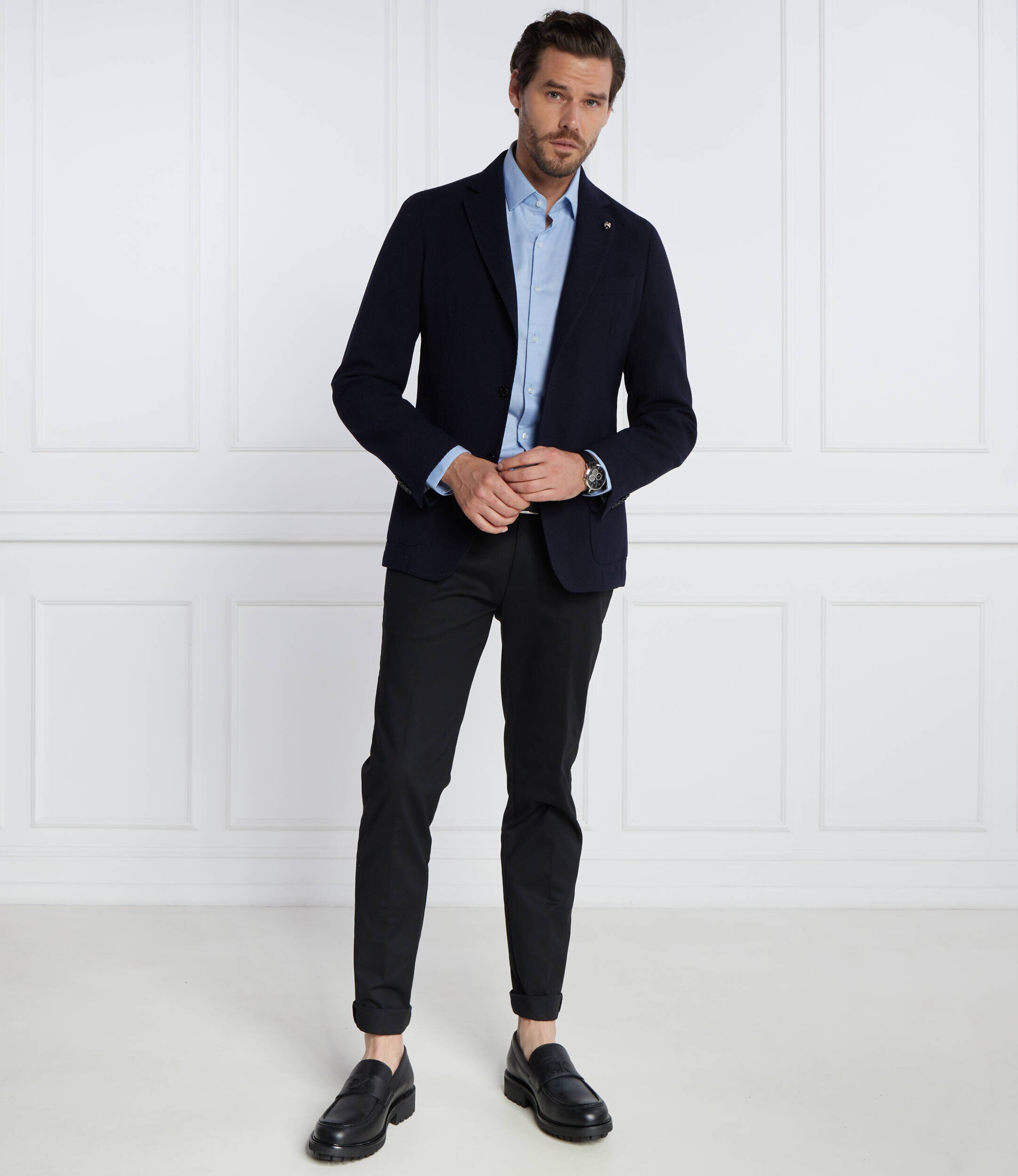 BOSS Black De lână sacou C-Hanry | Slim Fit