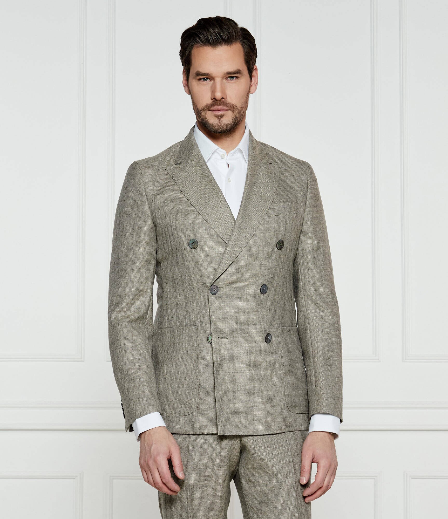 BOSS Black De lână sacou C-Huge-DB-251 | Slim Fit
