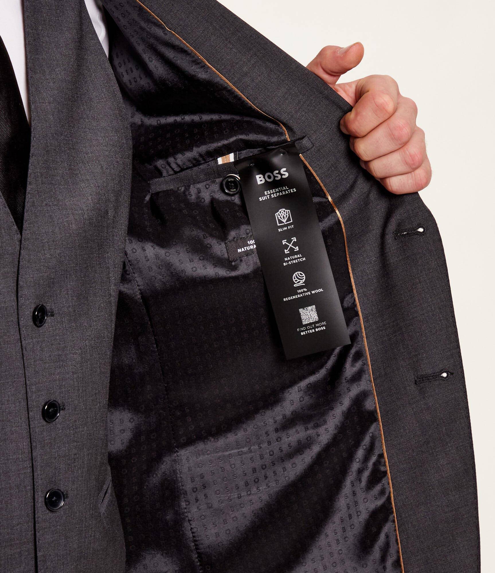 BOSS Black De lână sacou H-Huge-S-MM-251 | Slim Fit