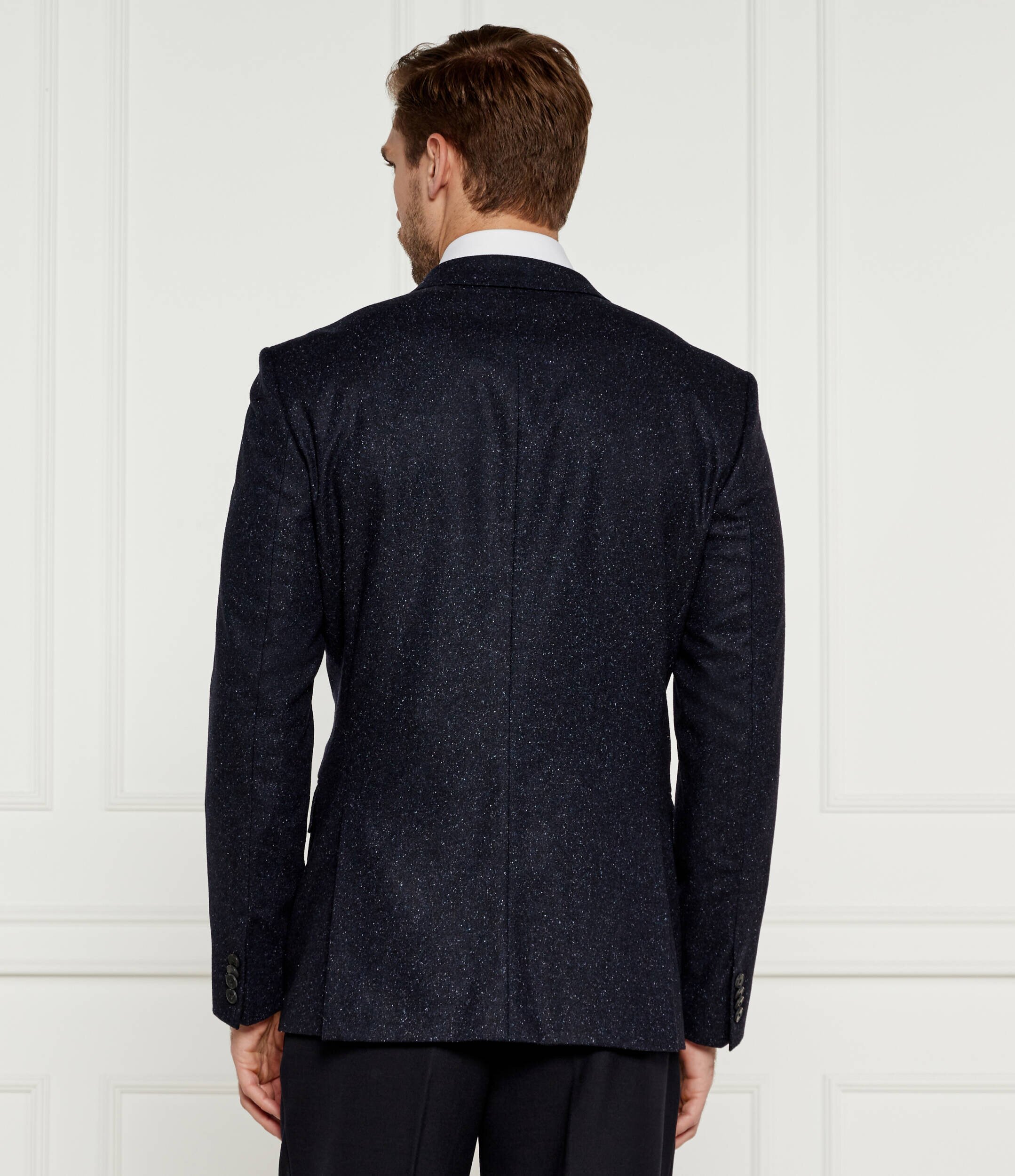 BOSS Black De lână sacou H-Hutson-224 | Slim Fit cu adaos de mătase