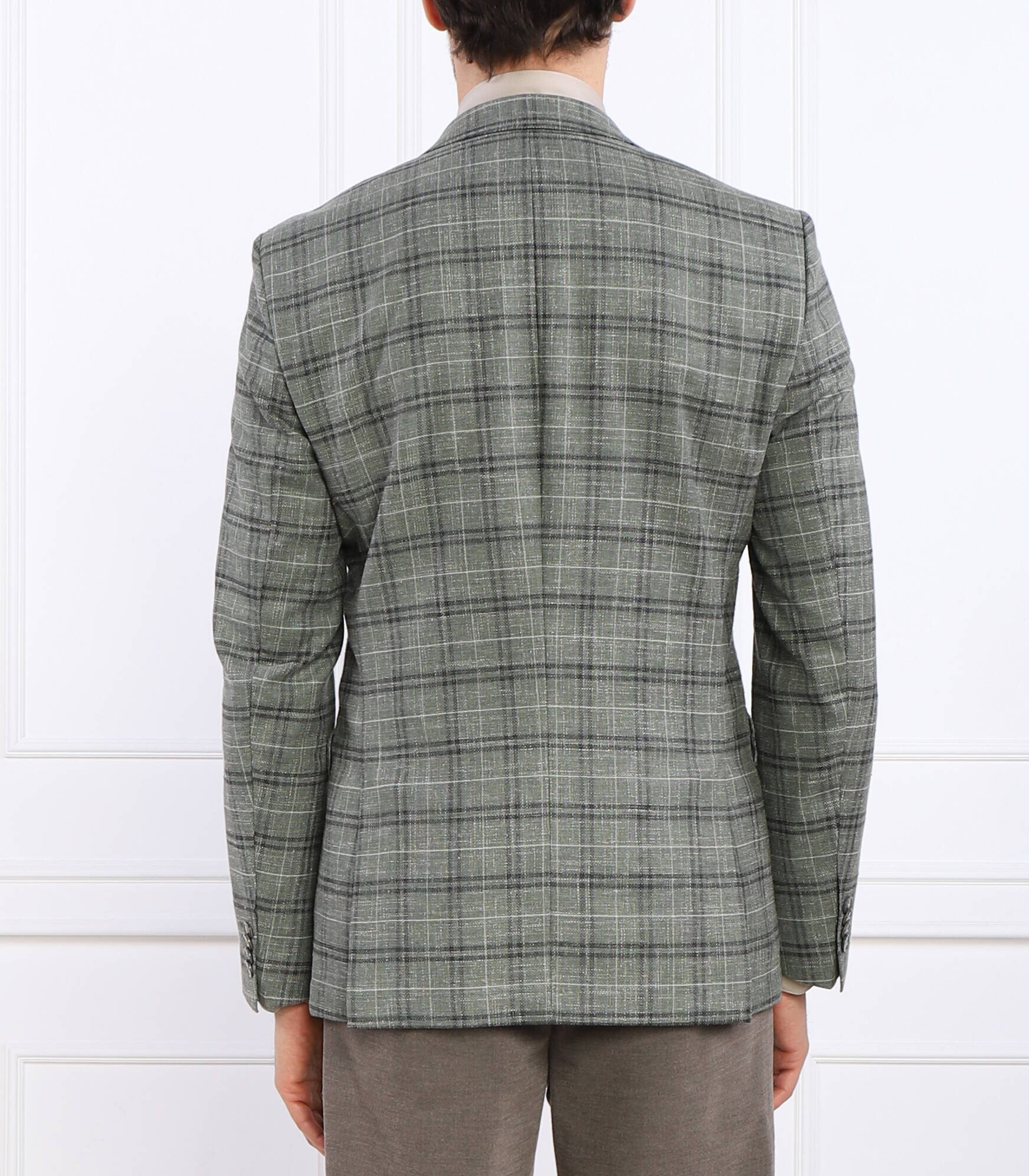 BOSS Black De lână sacou H-Hutson-231 | Slim Fit | cu adaos de in
