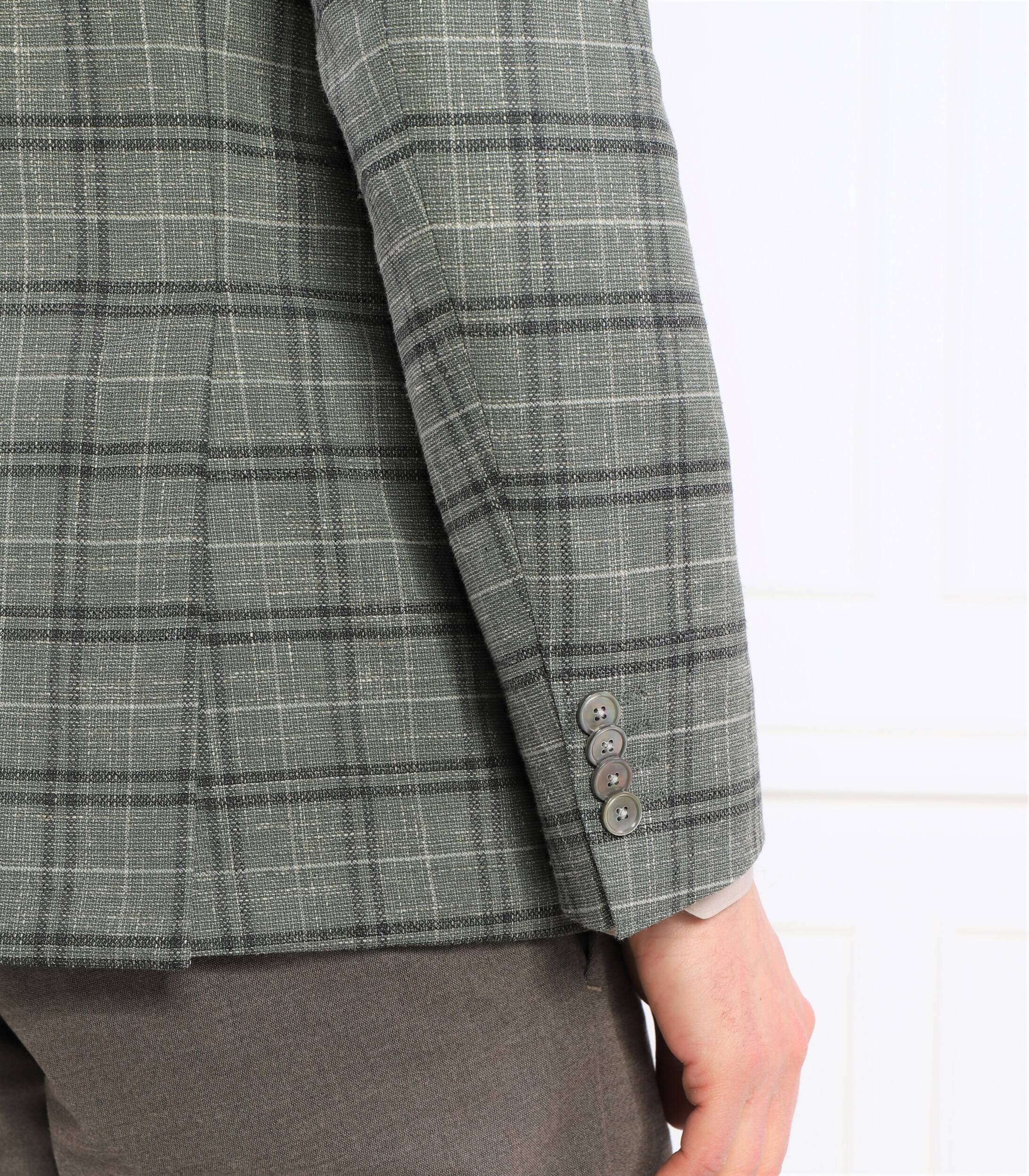 BOSS Black De lână sacou H-Hutson-231 | Slim Fit | cu adaos de in