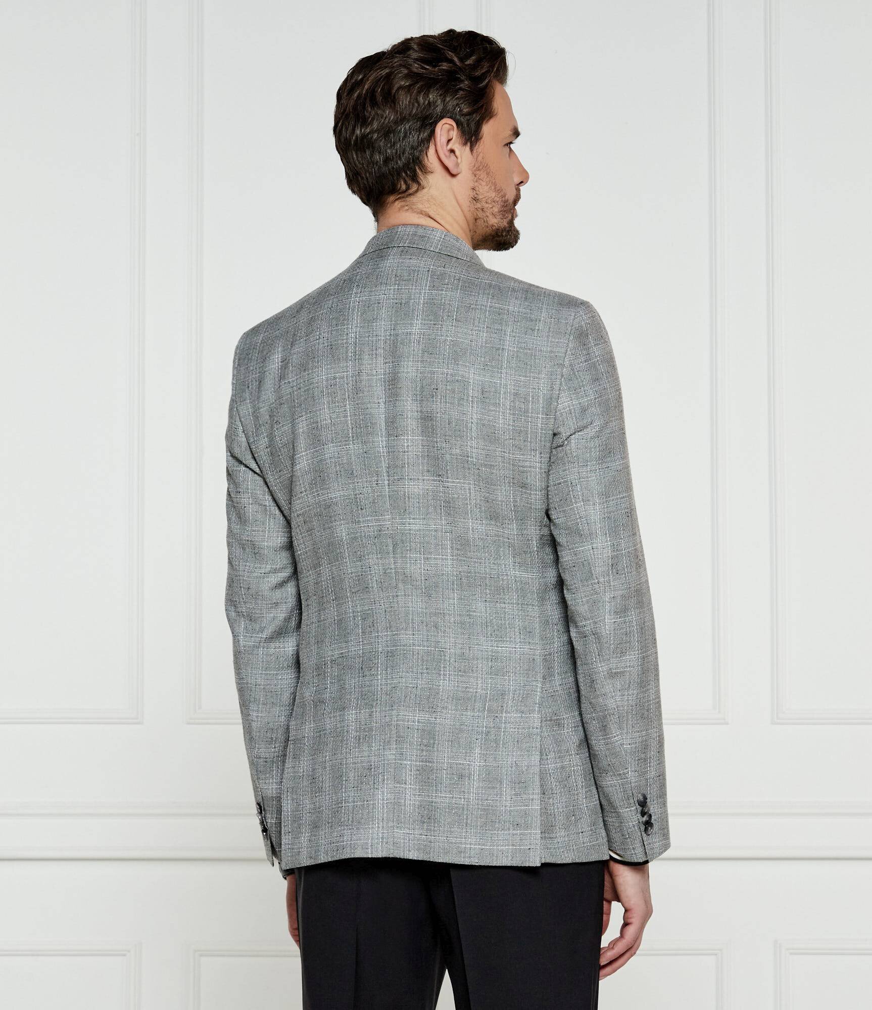 BOSS Black De lână sacou H-Hutson-233 | Slim Fit | cu adaos de in