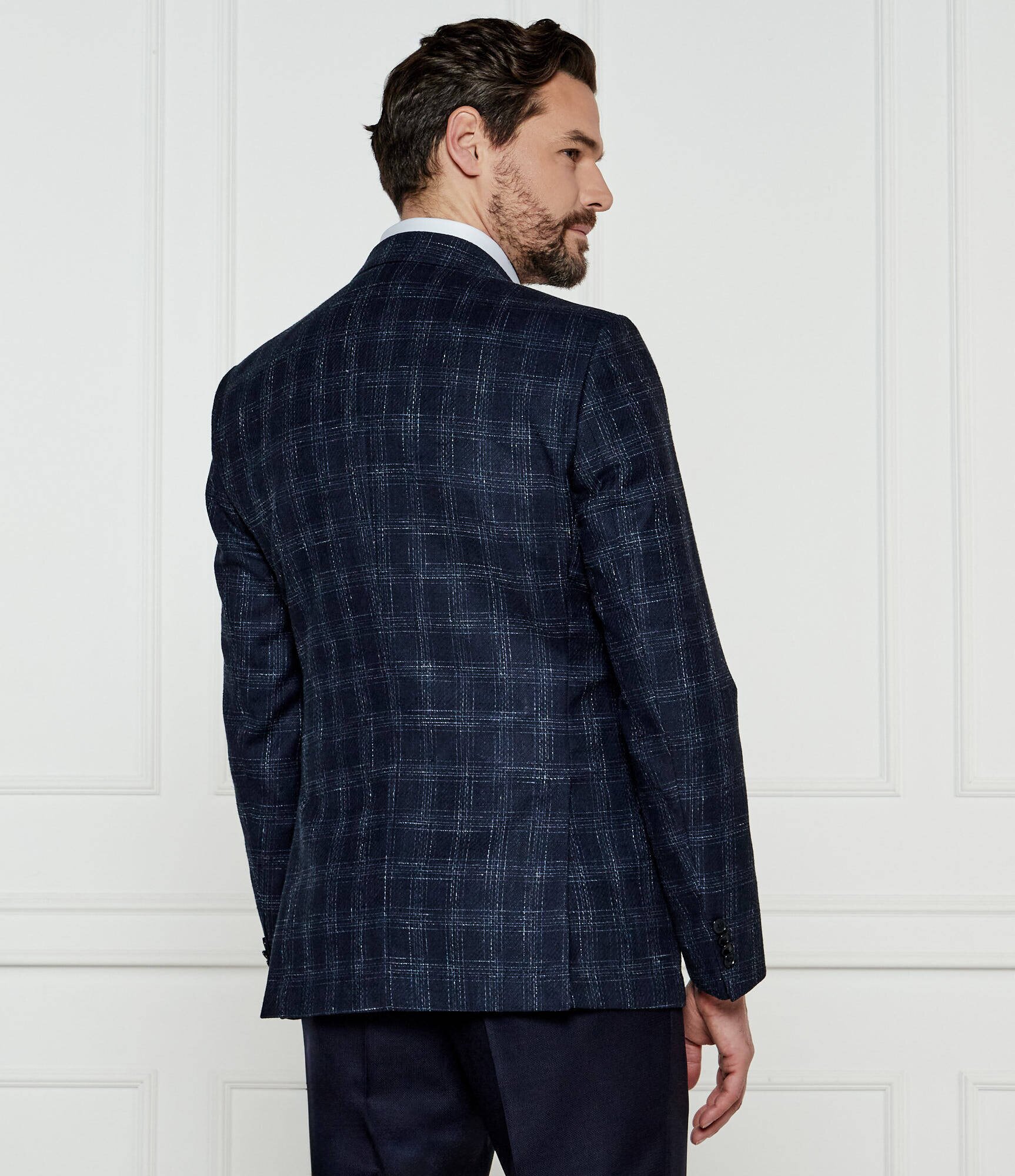 BOSS Black De lână sacou H-Hutson-233 | Slim Fit | cu adaos de in