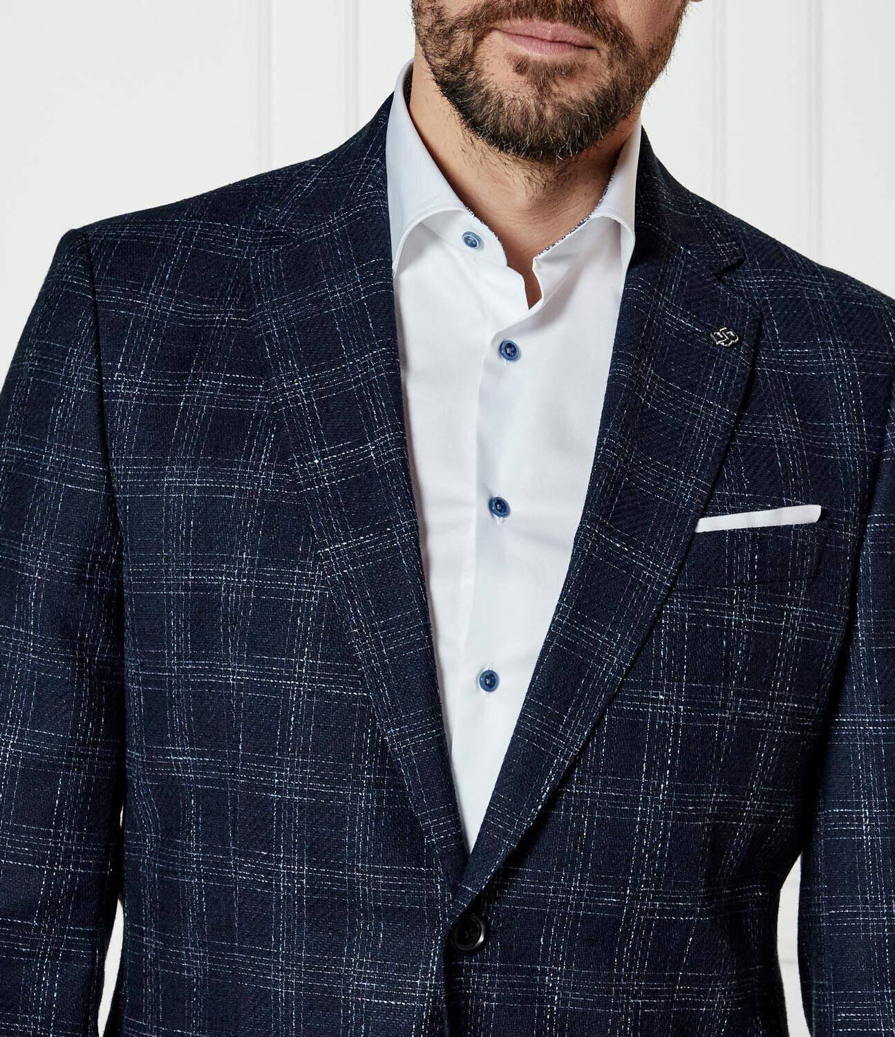 BOSS Black De lână sacou H-Hutson-233 | Slim Fit | cu adaos de in