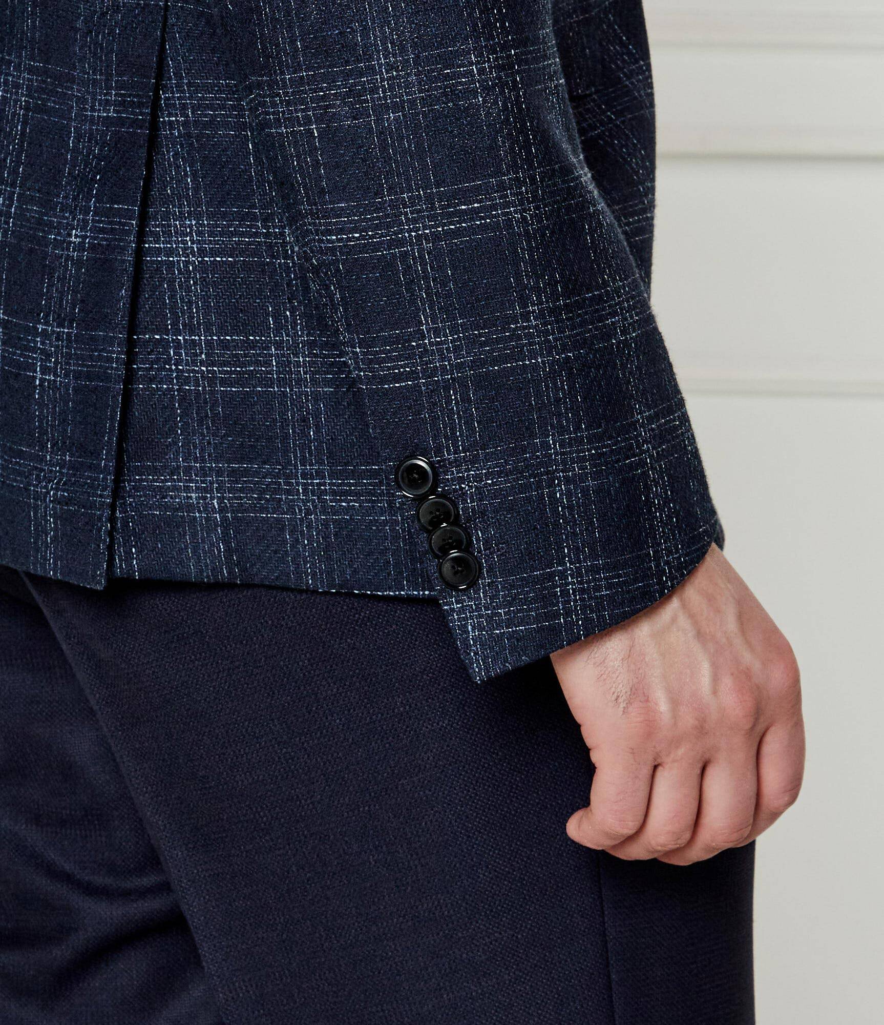 BOSS Black De lână sacou H-Hutson-233 | Slim Fit | cu adaos de in