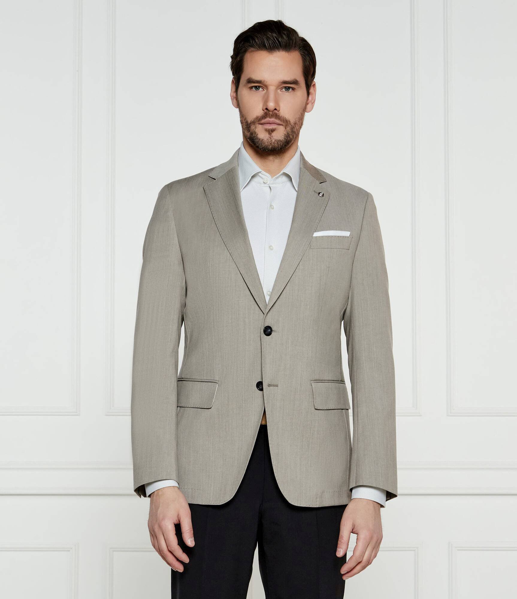 BOSS Black Wełniana marynarka H-Hutson-233 | Slim Fit | stretch