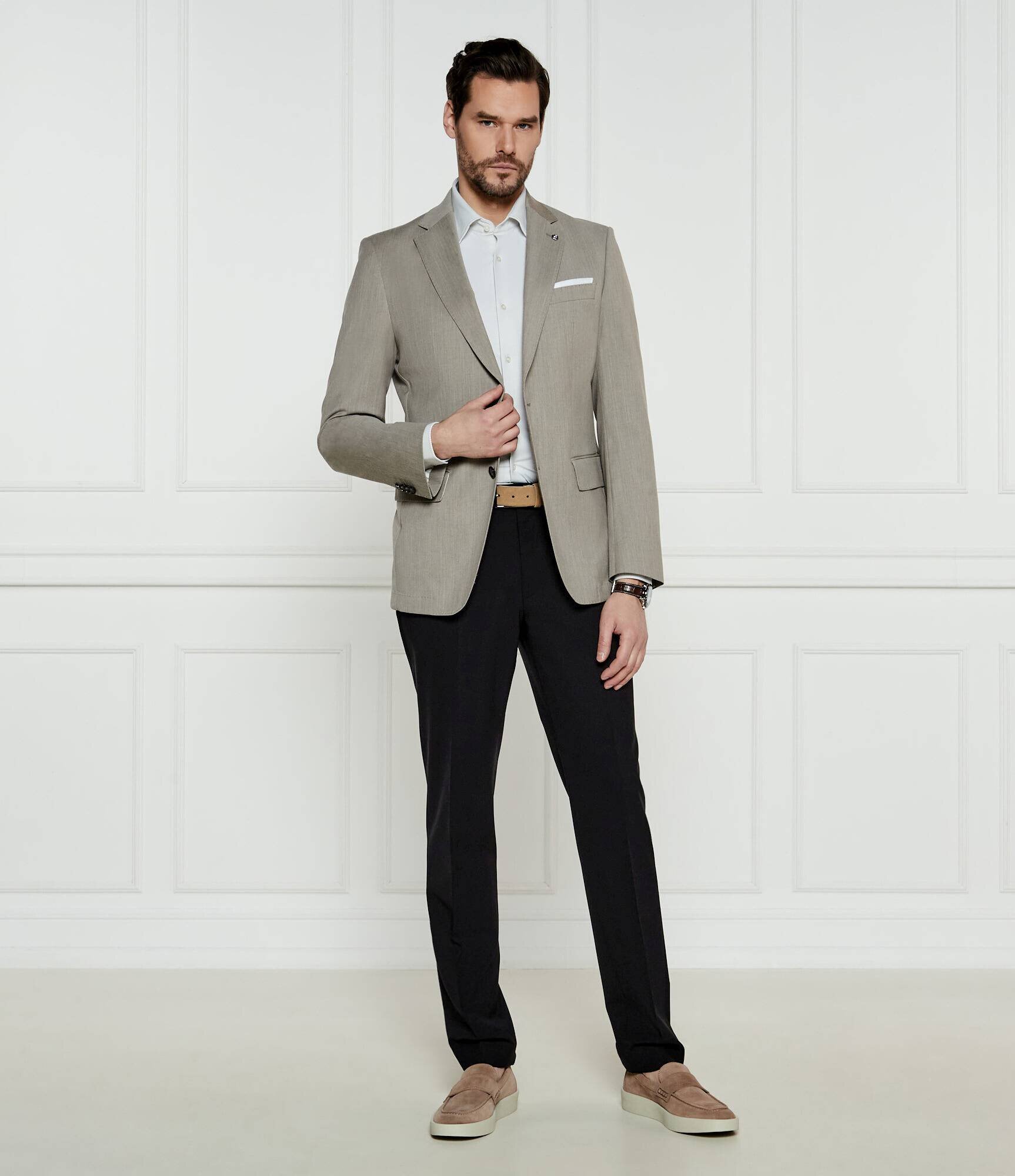 BOSS Black Wełniana marynarka H-Hutson-233 | Slim Fit | stretch